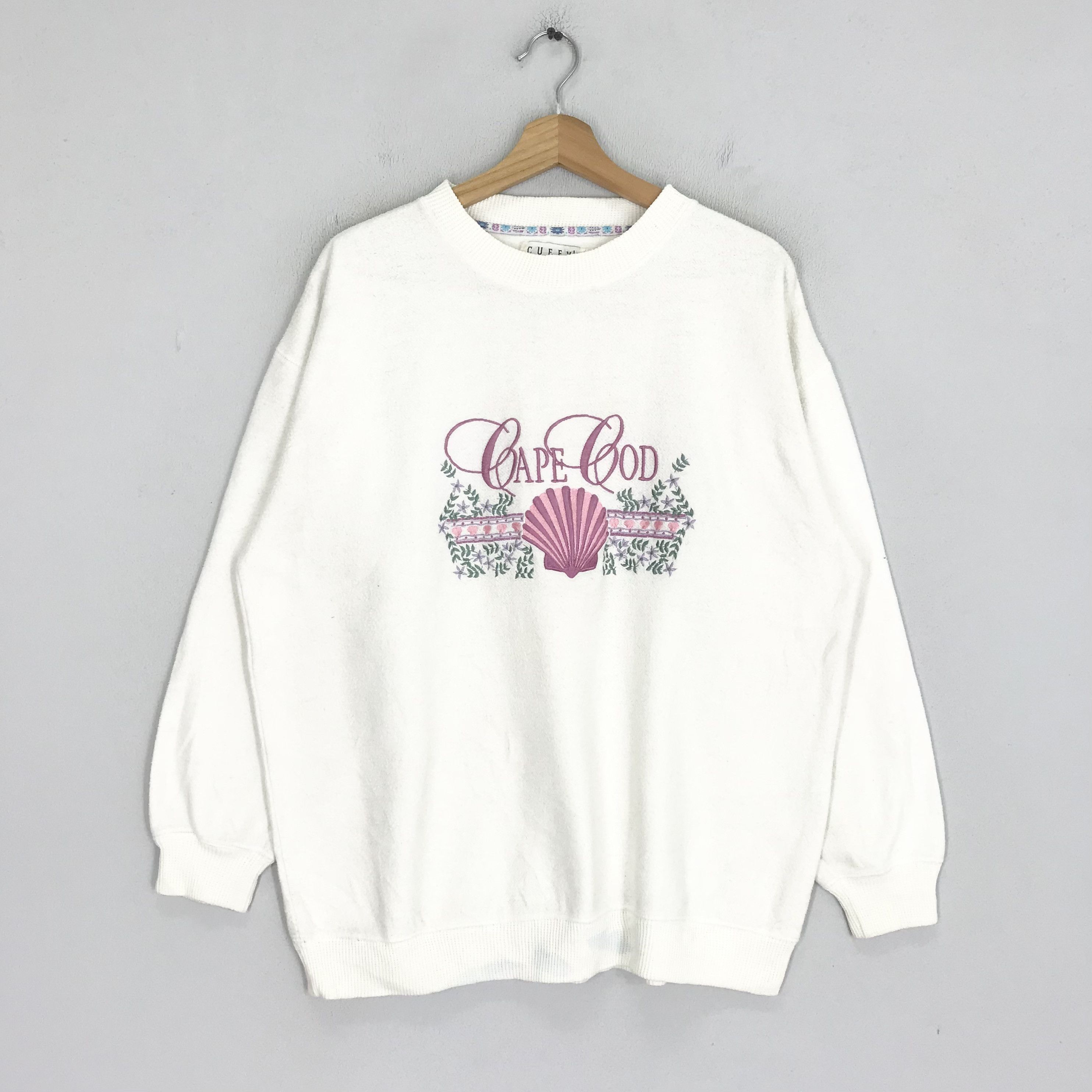 Vintage Vintage 90's Cape Cod Graphic White Sweatshirt - 654 Size US L / EU 52-54 / 3 - 1 Thumbnail
