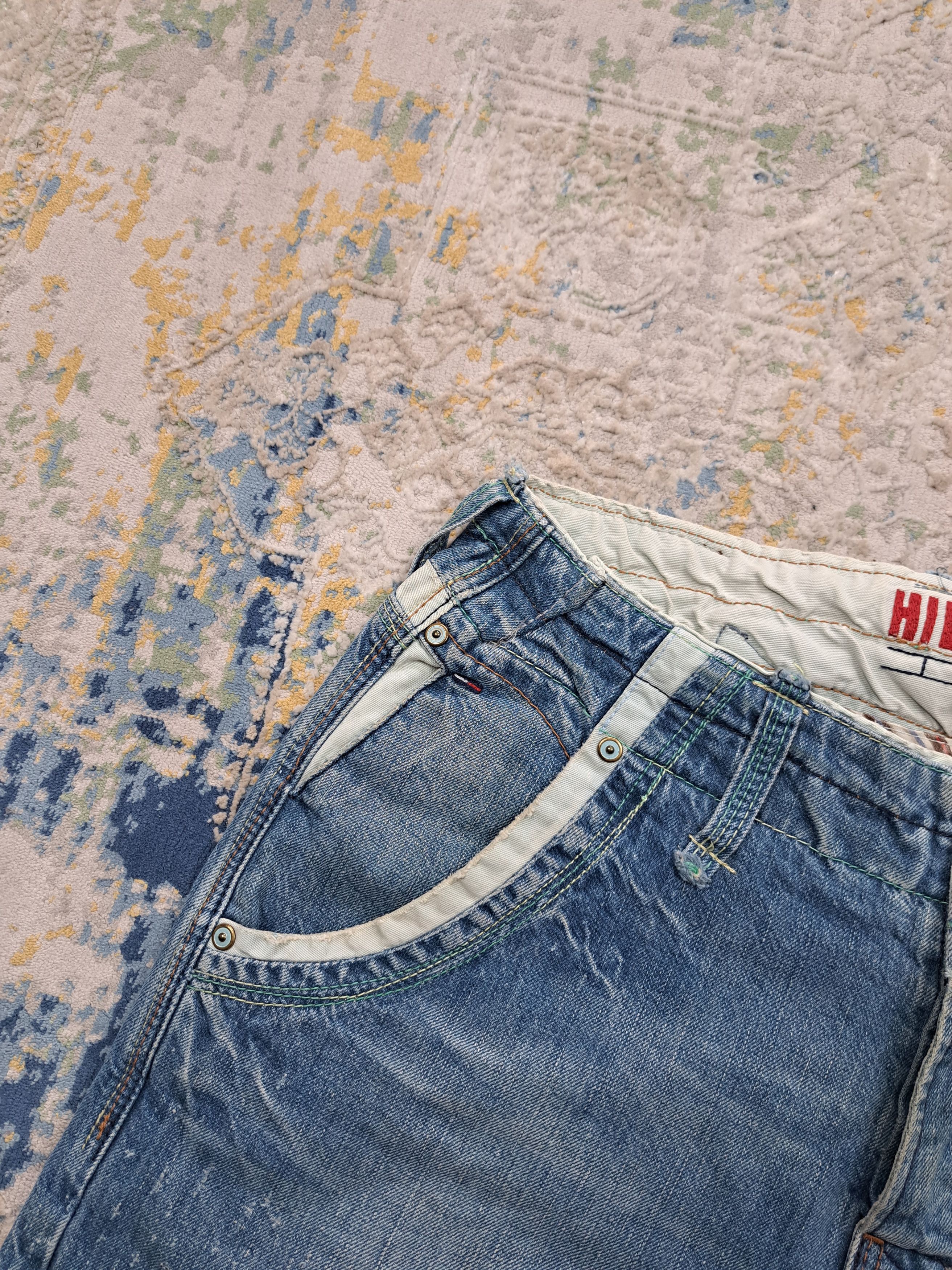 Tommy Hilfiger y2k Tommy Hilfiger Wide Leg Low Rise Japanese Style Denim Size US 31 - 8 Thumbnail
