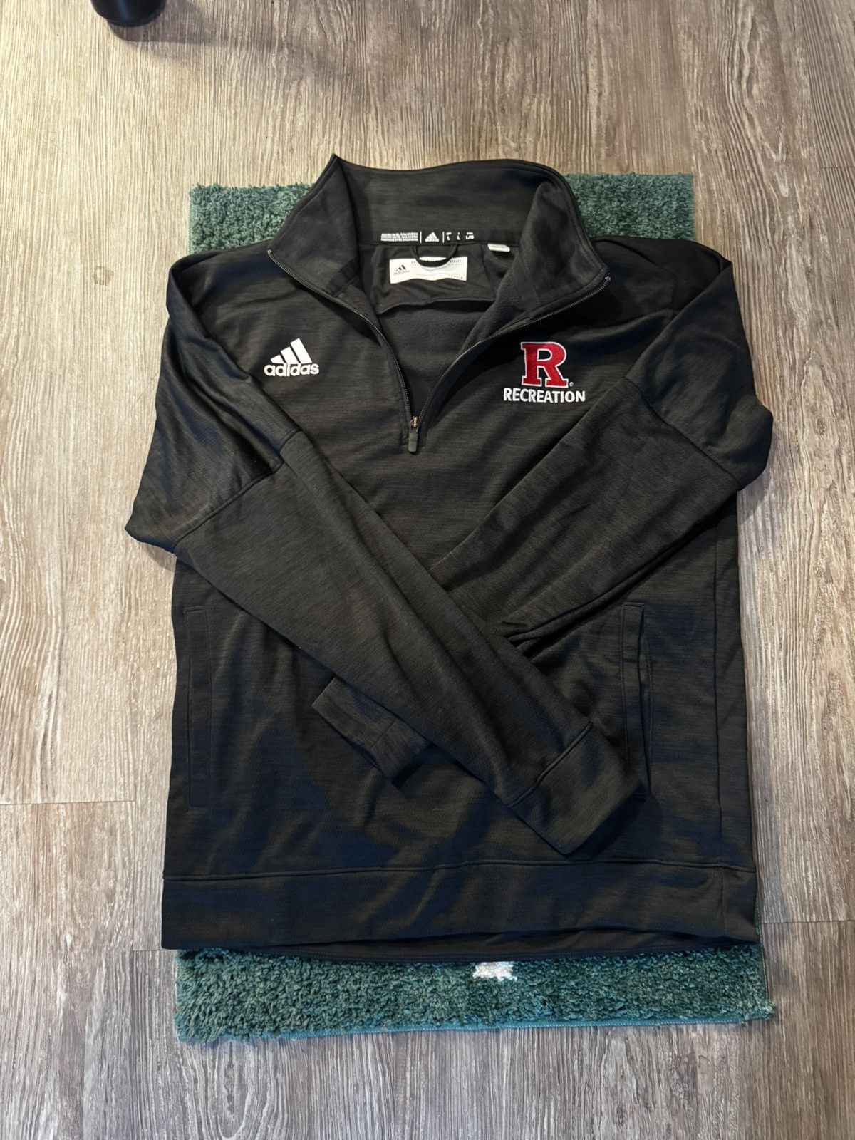 Adidas Rutgers Recreation Quarter Zip Pullover - Red/Black - Size L Size US L / EU 52-54 / 3 - 1 Thumbnail