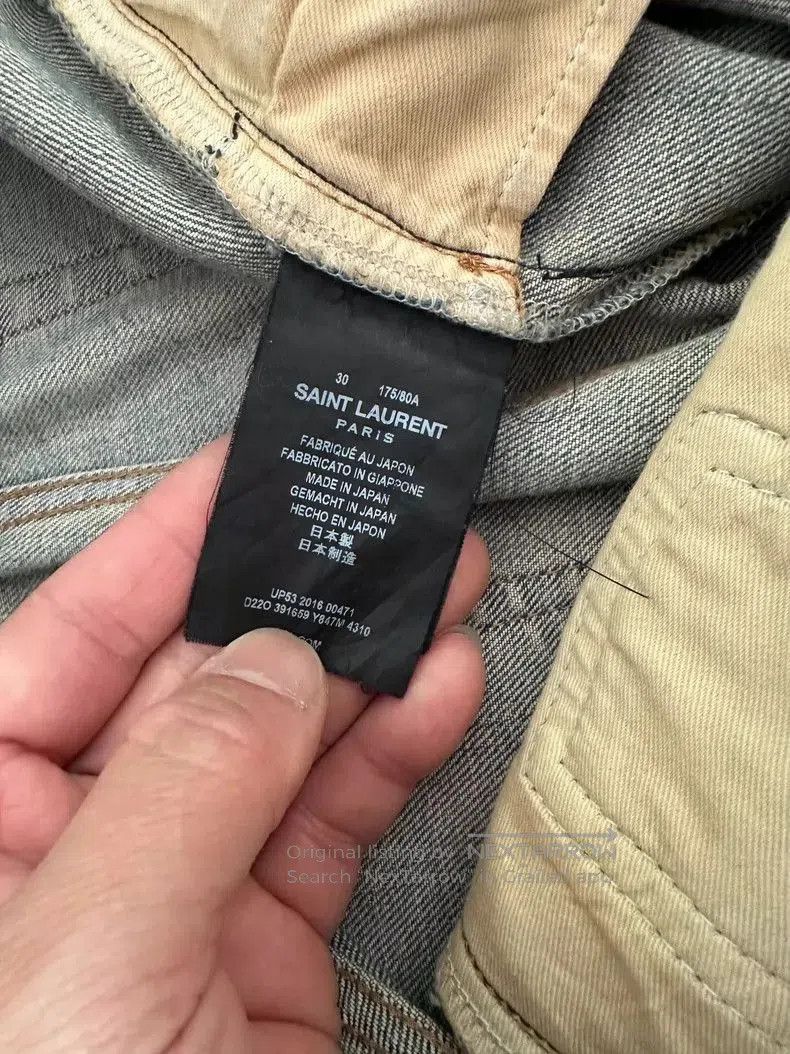 Saint Laurent Paris Saint Laurent Distressed Blue Denim Jeans. Size US 30 / EU 46 - 7 Thumbnail
