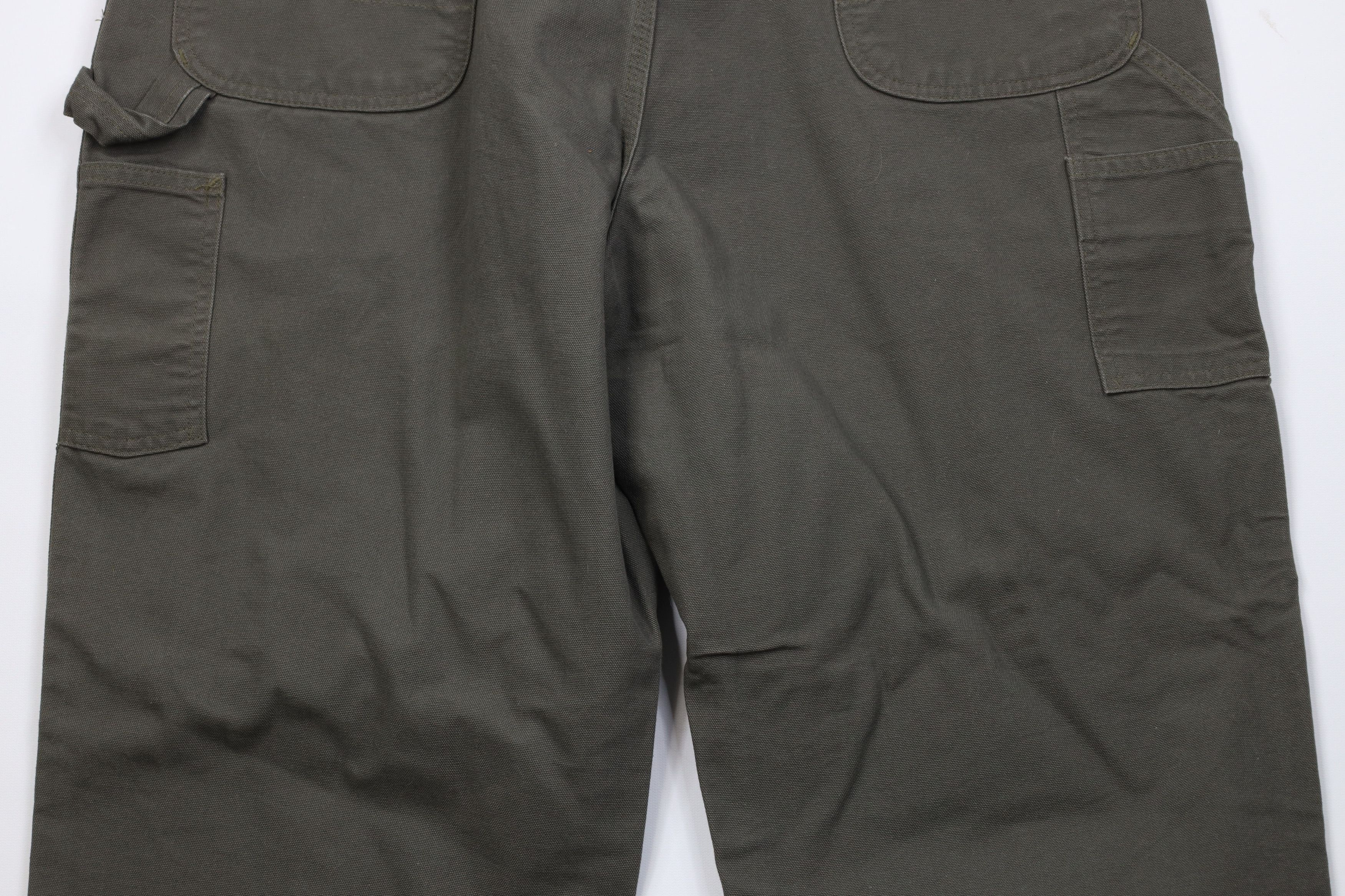 Carhartt Vintage Y2K Carhartt Wide Leg Dungaree Pants Moss Green Size US 42 / EU 58 - 11 Thumbnail