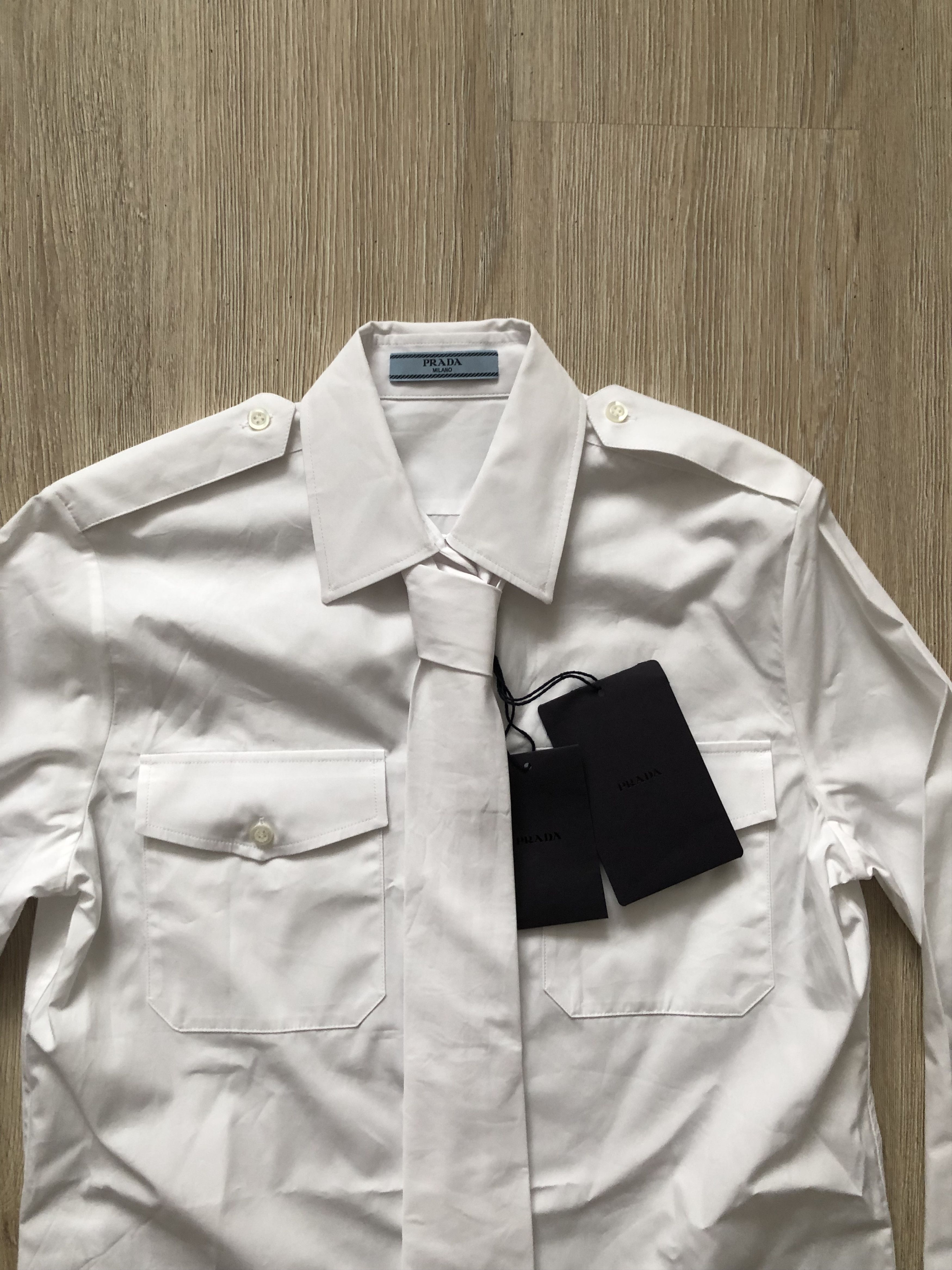 Prada Prada shirt with tie Size US XS / EU 42 / 0 - 2 Thumbnail
