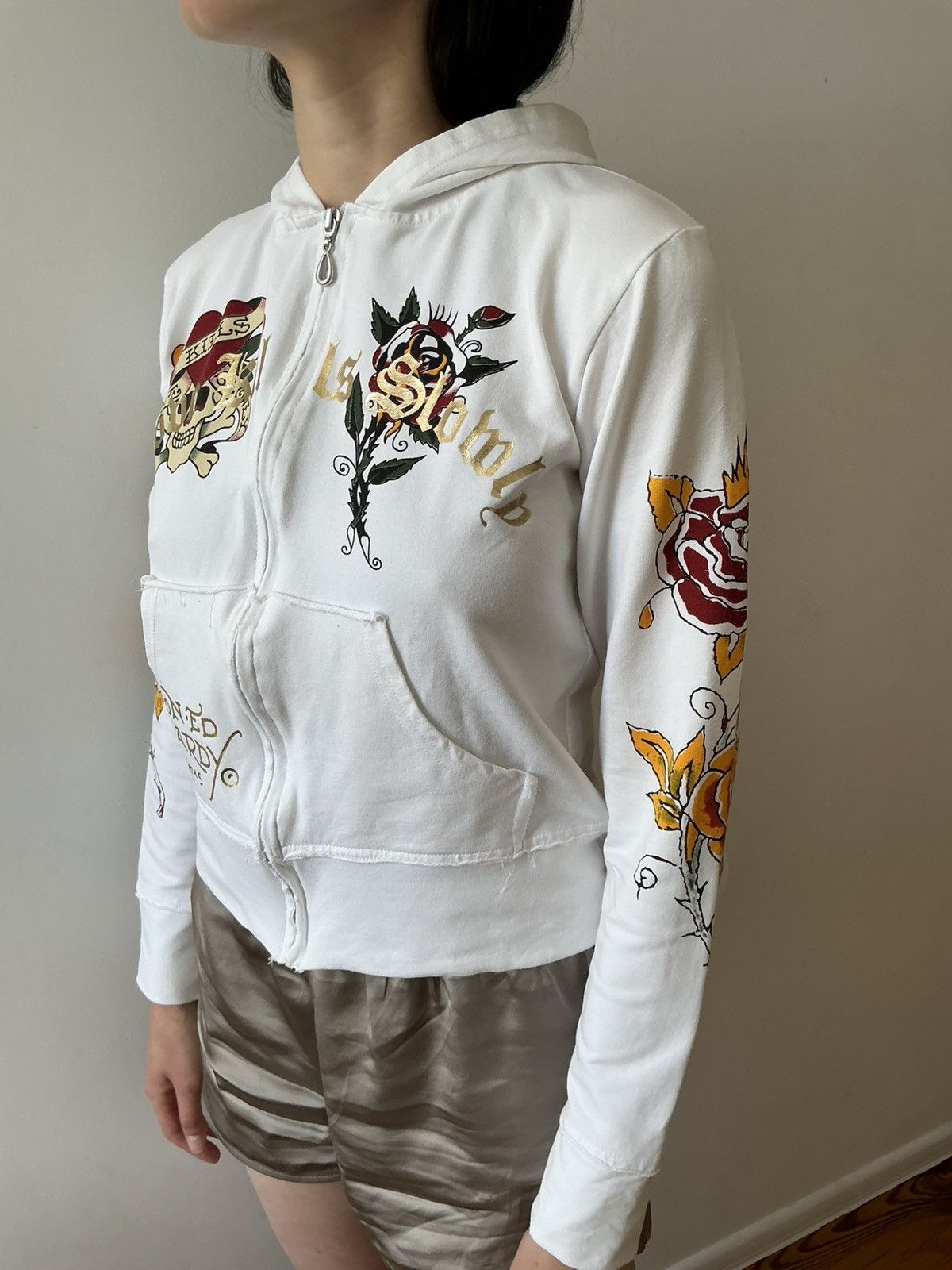 Christian Audigier × Ed Hardy × Vintage Vintage zip up hoodie big logo Size L / US 10 / IT 46 - 2 Thumbnail
