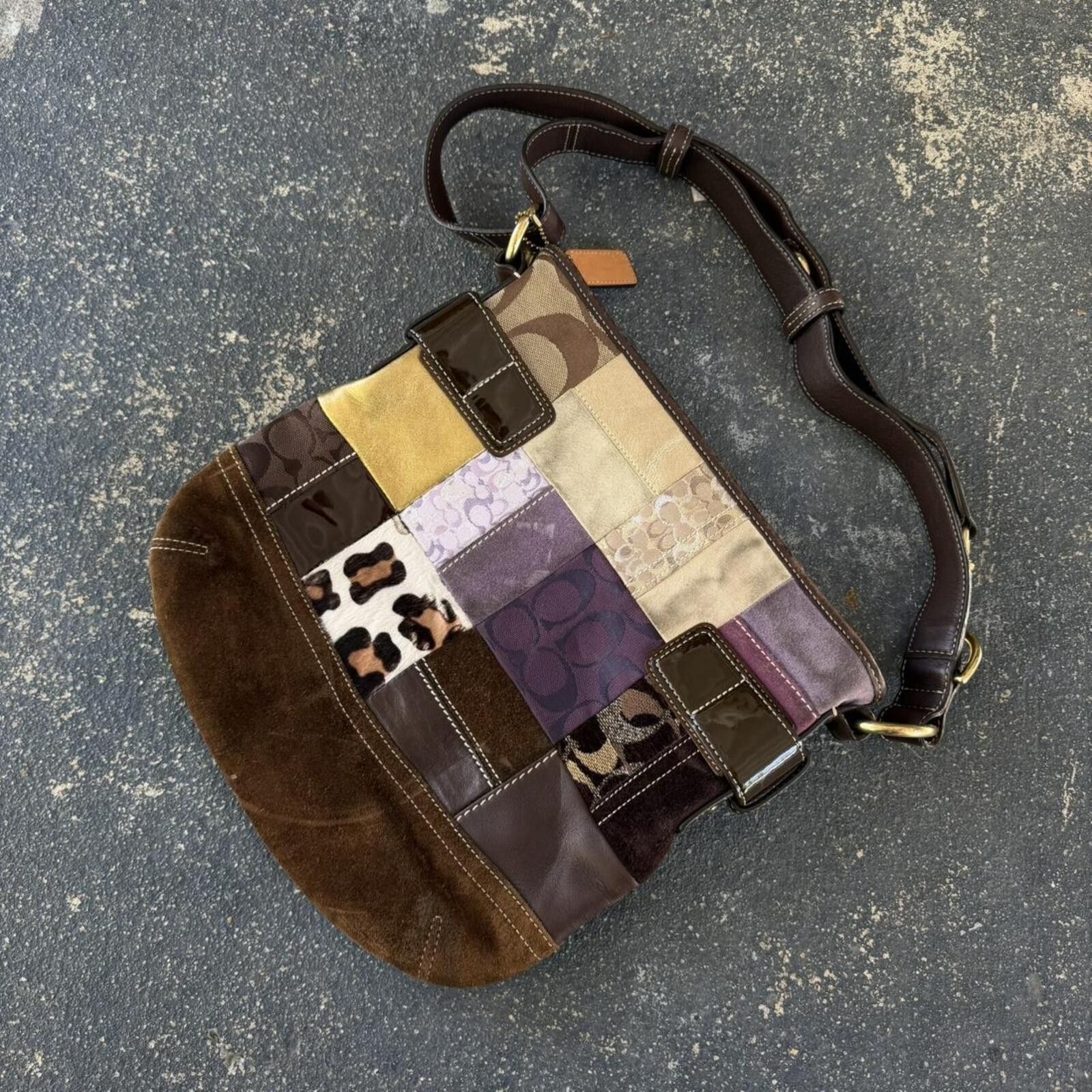 Coach Vintage Coach Eva Holiday Patchwork handbag Size ONE SIZE - 2 Thumbnail
