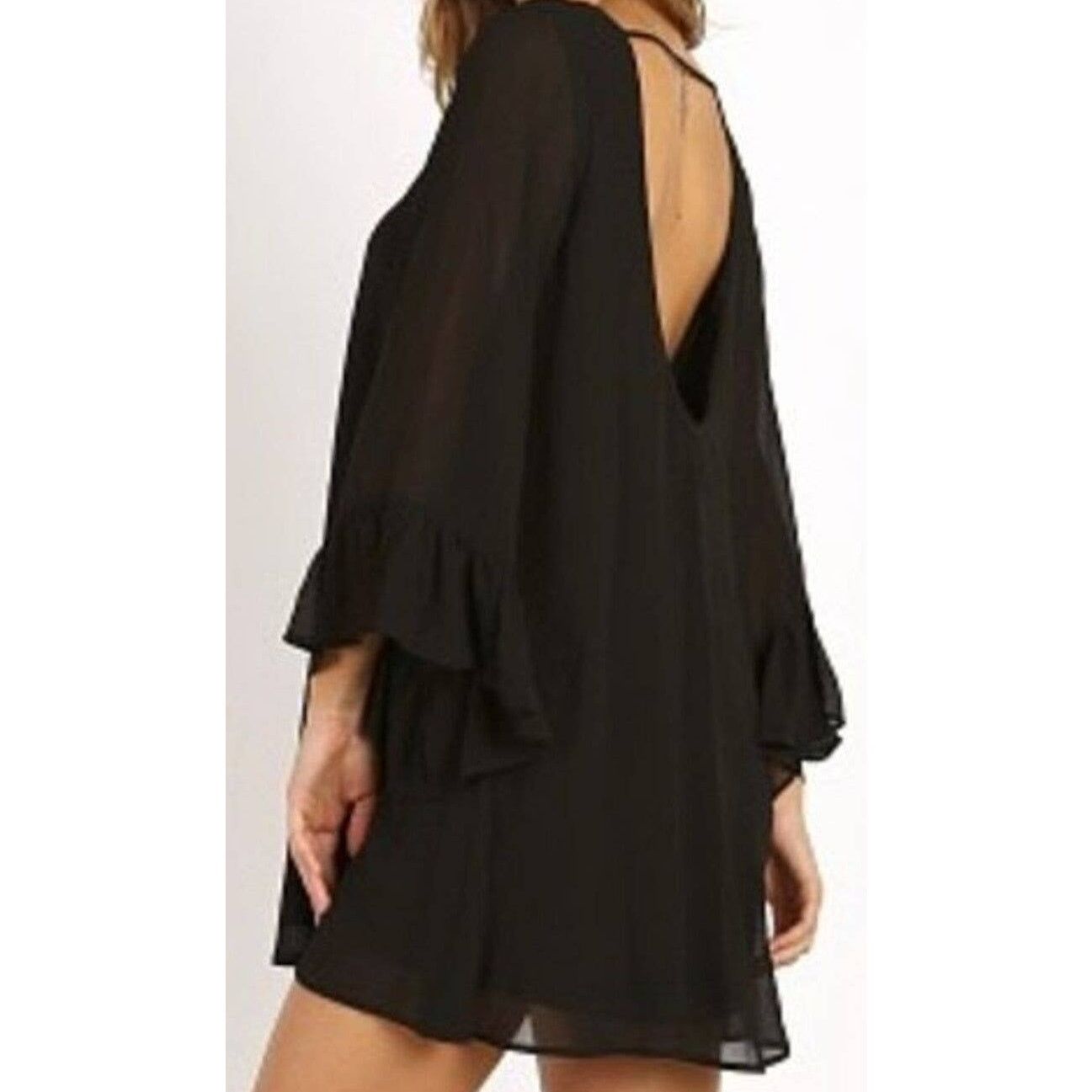 Show Me Your MuMu Show Me Your Mumu Boomerang Low Back Black Mini Dress Size S Size XS / US 0-2 / IT 36-38 - 3 Thumbnail
