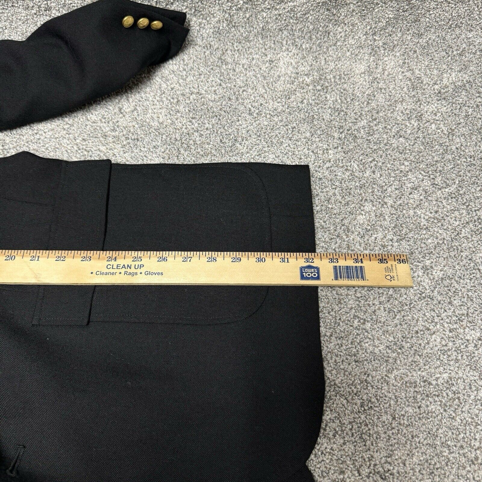 Other Vintage Mens Blazer 44 Gold Buttons Classic Tailored Office Size 44R - 15 Thumbnail