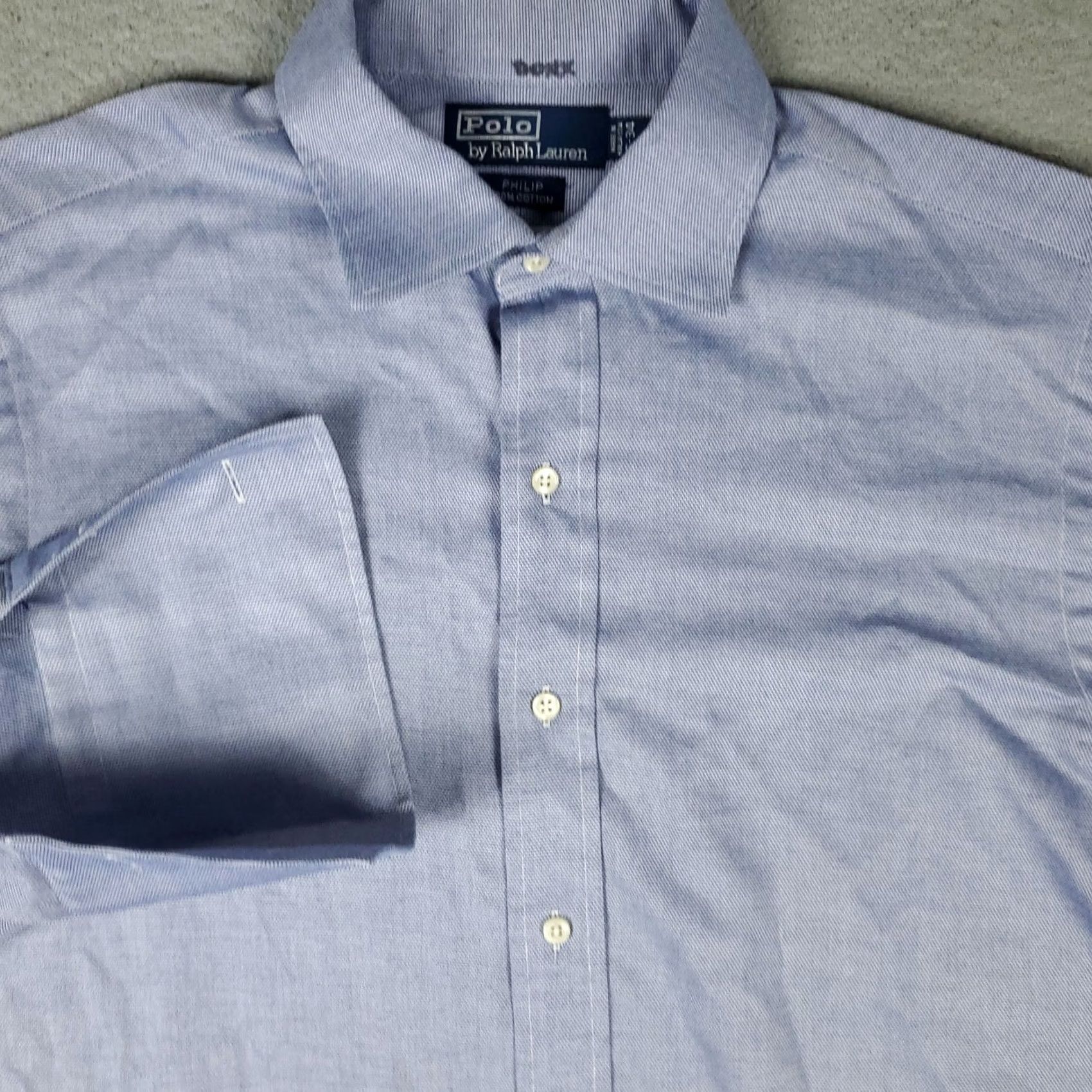 Ralph Lauren Ralph Lauren Shirt Mens 16 Blue French Cuff Dress Button Up Long Sleeve Shirt Size 42R - 2 Thumbnail