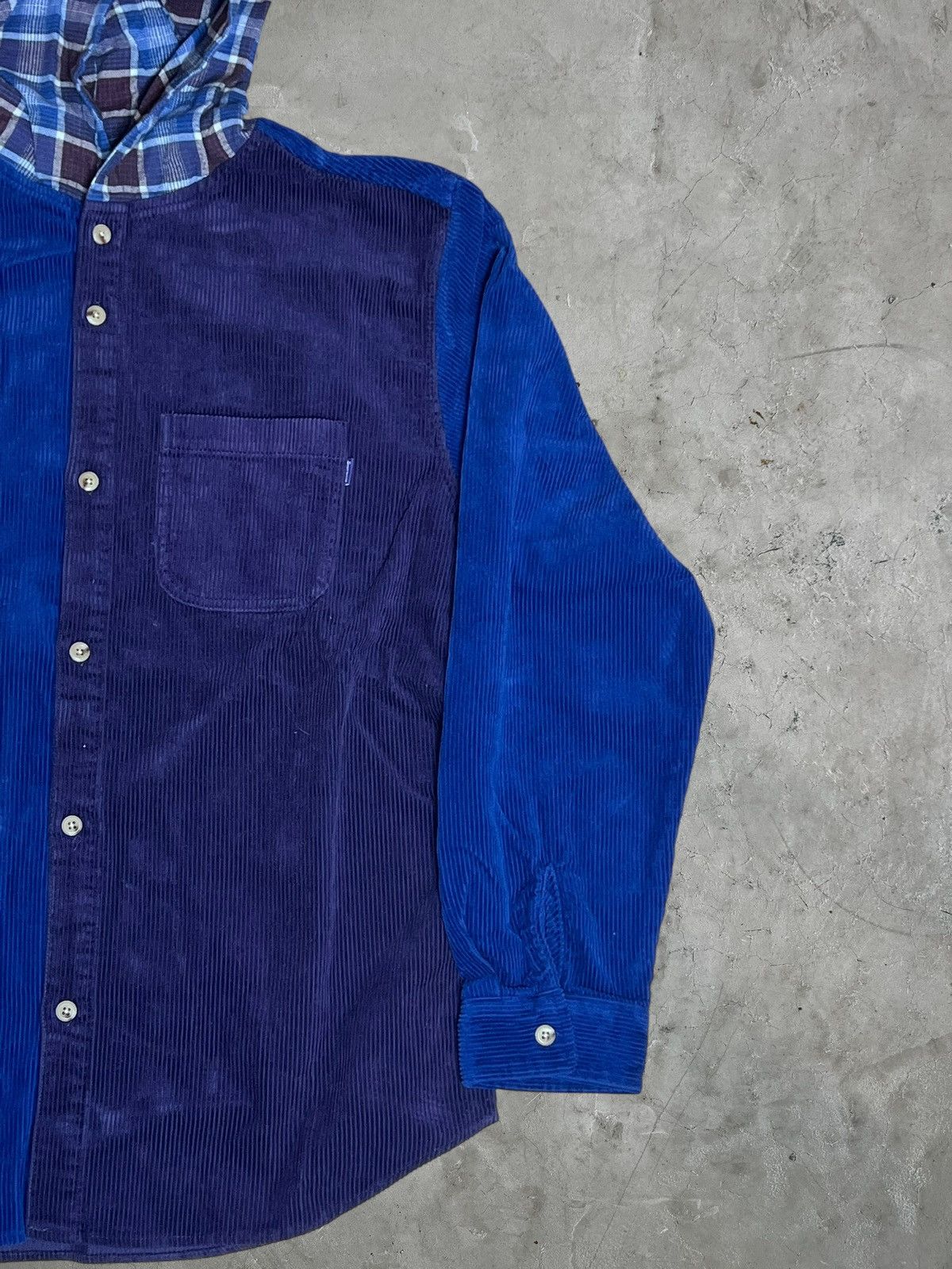 Supreme SS/17 Supreme Hooded Color Block Corduroy Shirt Size US XL / EU 56 / 4 - 4 Thumbnail