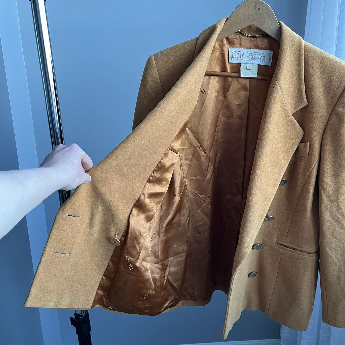 Escada × Vintage Escada Vintage Cashmere Cashgora Wool Blazer Button Jacket Size M / US 6-8 / IT 42-44 - 7 Thumbnail