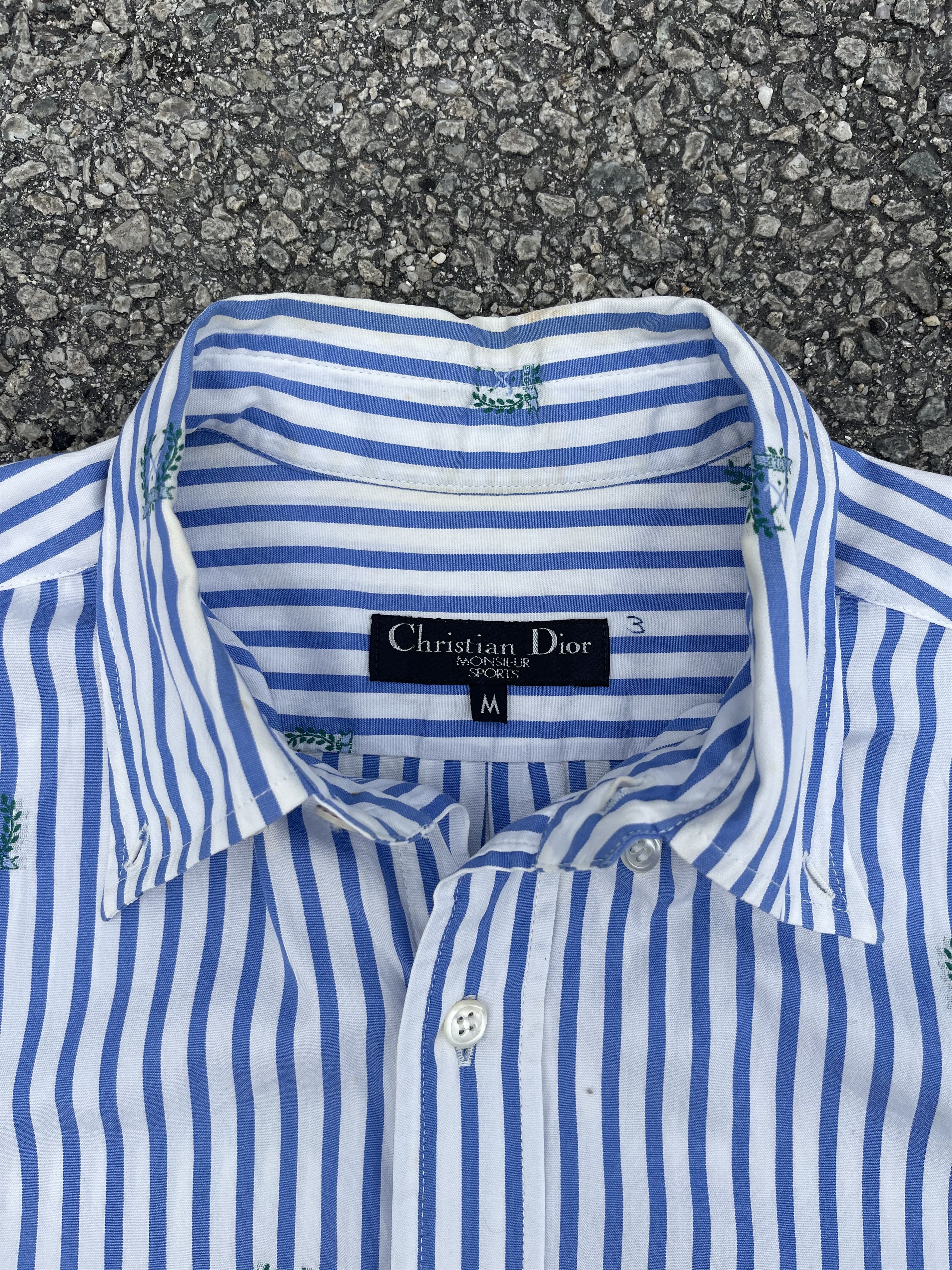 Christian Dior Monsieur × Vintage Vtg C.Dior Casual Full Embroidery Crest Logo Shirt Size US M / EU 48-50 / 2 - 5 Thumbnail
