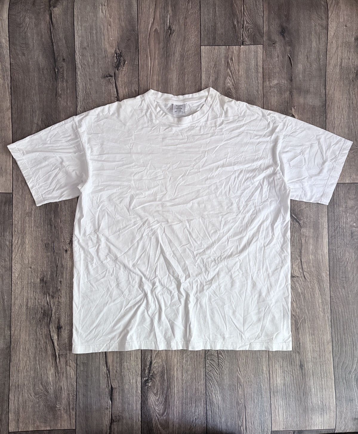 Vetements White Blank T-Shirt Size US M / EU 48-50 / 2 - 1 Thumbnail