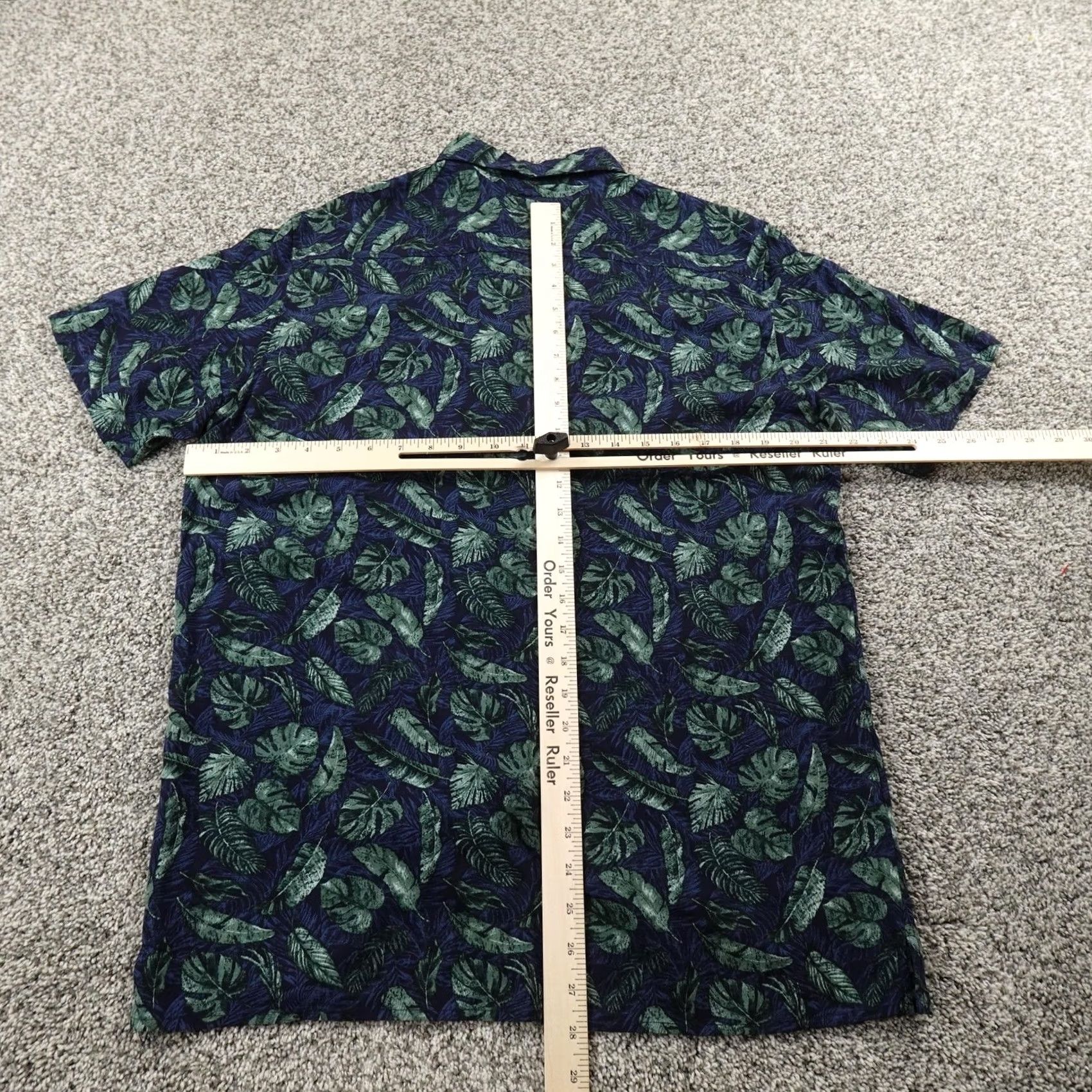 Chaps Chaps Shirt Mens M Blue Green Aloha Hawaiian Camp Short Sleeve Button Up Top Size US M / EU 48-50 / 2 - 7 Thumbnail