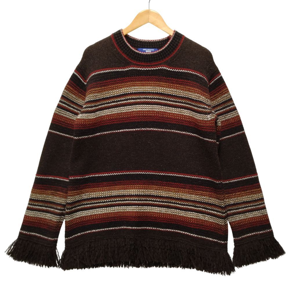 Junya Watanabe Sweater Fringe Design Border Long Sleeve Multicolor Size US M / EU 48-50 / 2 - 1 Thumbnail