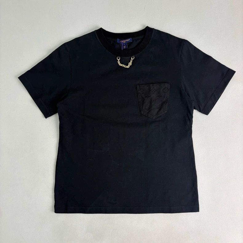 Louis Vuitton Louis Vuitton Denim Black Pocket T-Shirt L Size US L / EU 52-54 / 3 - 1 Thumbnail