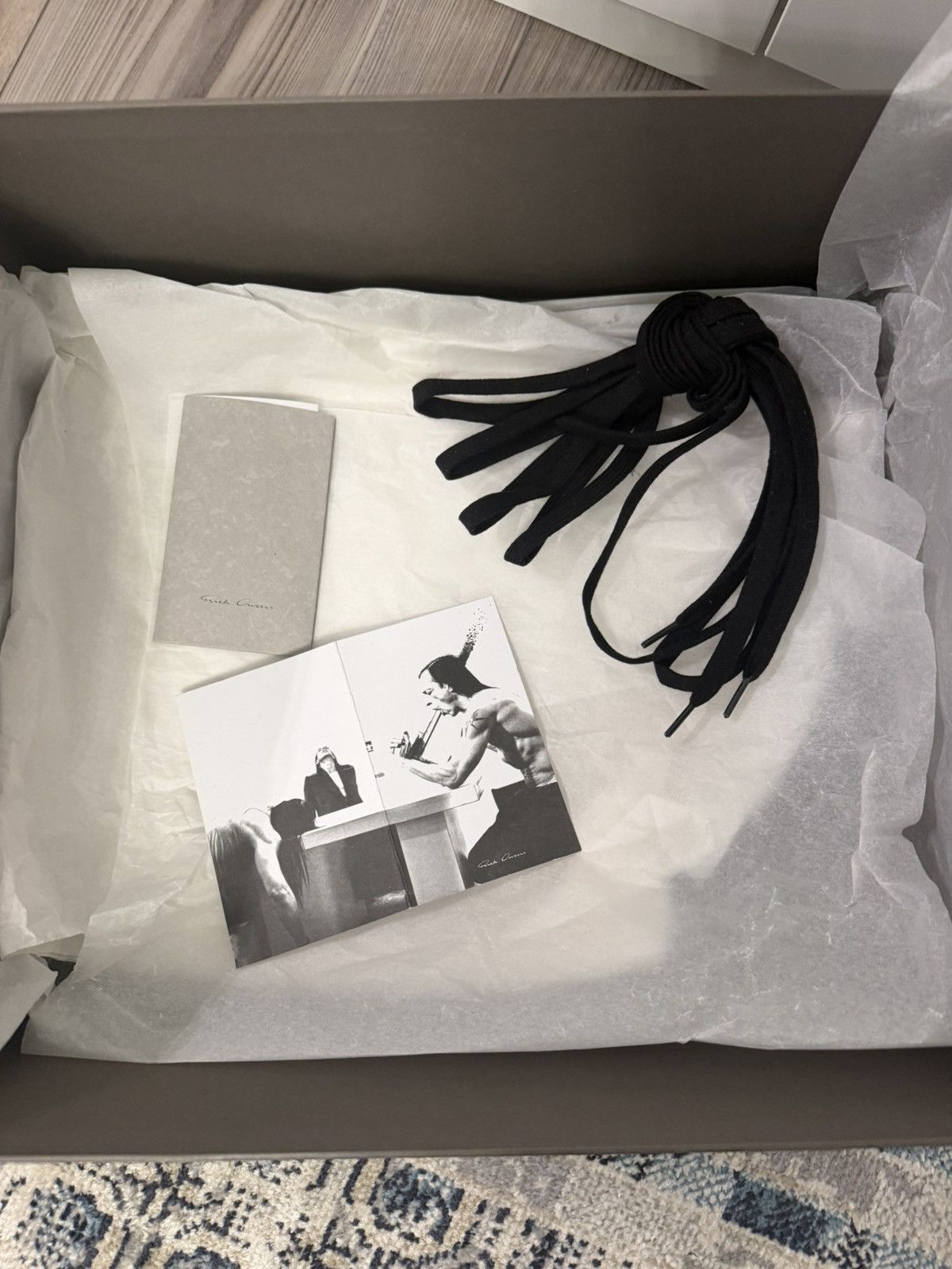 Rick Owens Rick Owen’s Mainline Leather Ramones black/milk size 42 Size US 9 / EU 42 - 15 Thumbnail