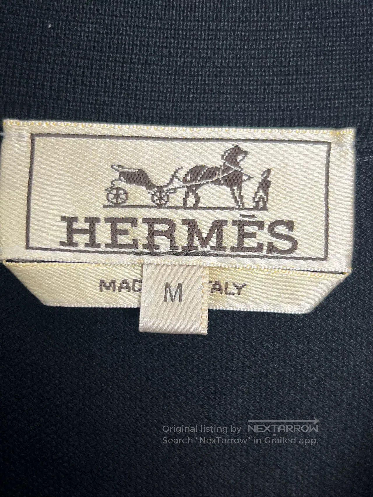 Hermes Hermès Black Embroidered H Short Sleeve Polo. Size US M / EU 48-50 / 2 - 5 Thumbnail