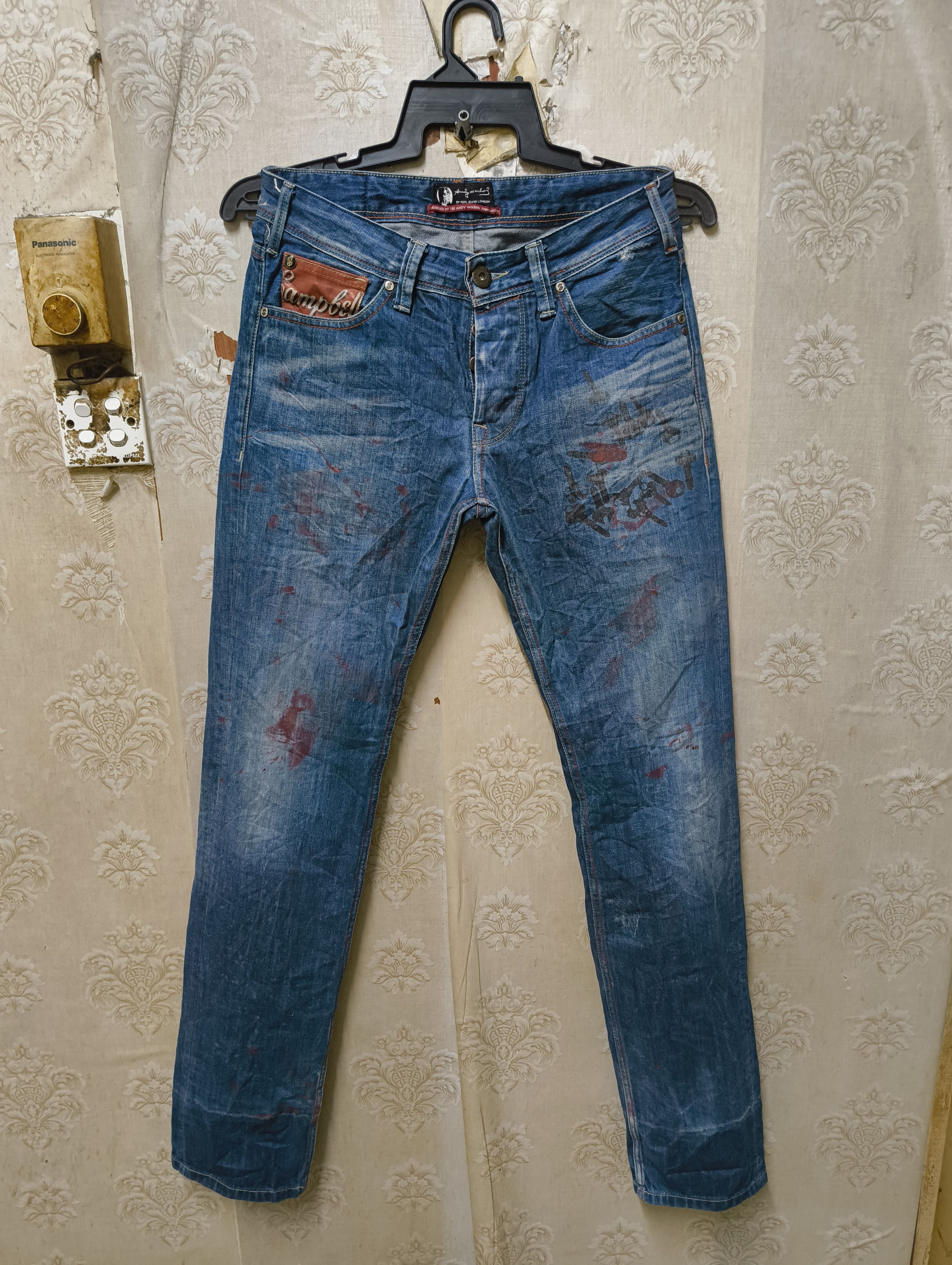 Andy Warhol × Pepe Jeans PEPE JEANS X ANDY WARHOL ART DISTRESSED JEANS Size US 31 - 11 Thumbnail