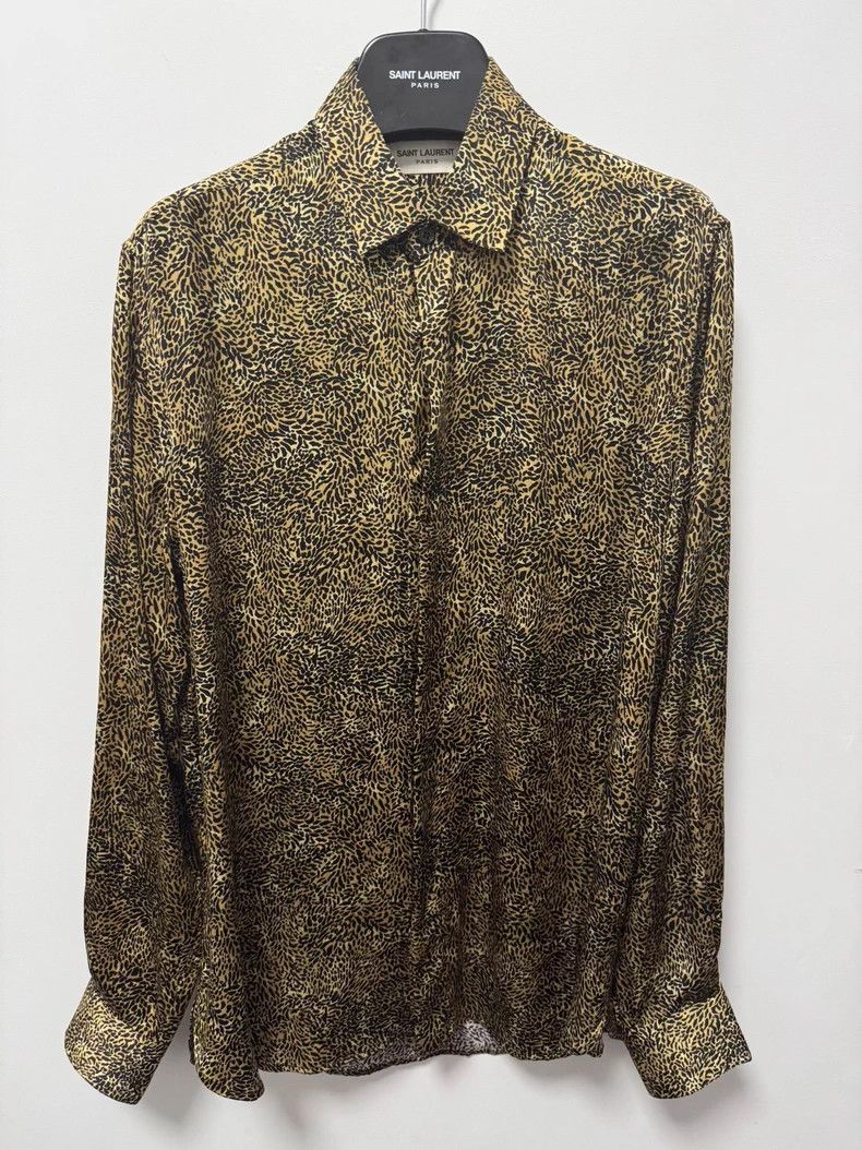 Saint Laurent Caramel Leopard Print Shirt- DMC