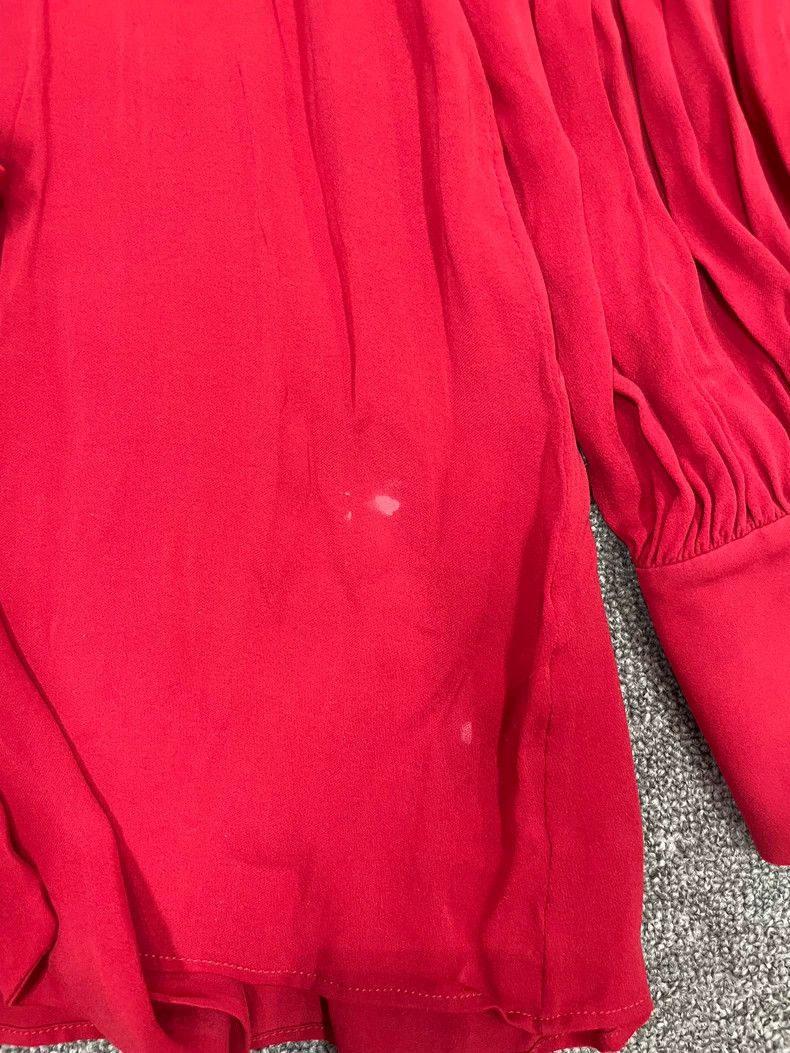 Gucci Gucci Dark red silk lantern sleeve shirt Size S / US 4 / IT 40 - 4 Thumbnail