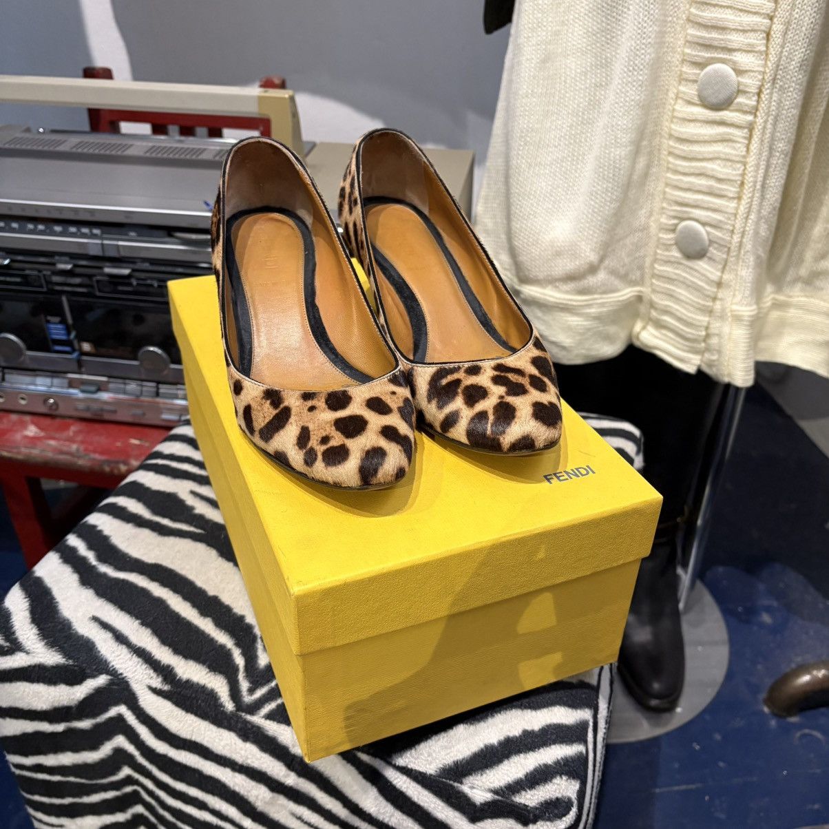 Fendi Fendi Leopard Print Heels Size US 4.5 / IT 34.5 - 1 Thumbnail