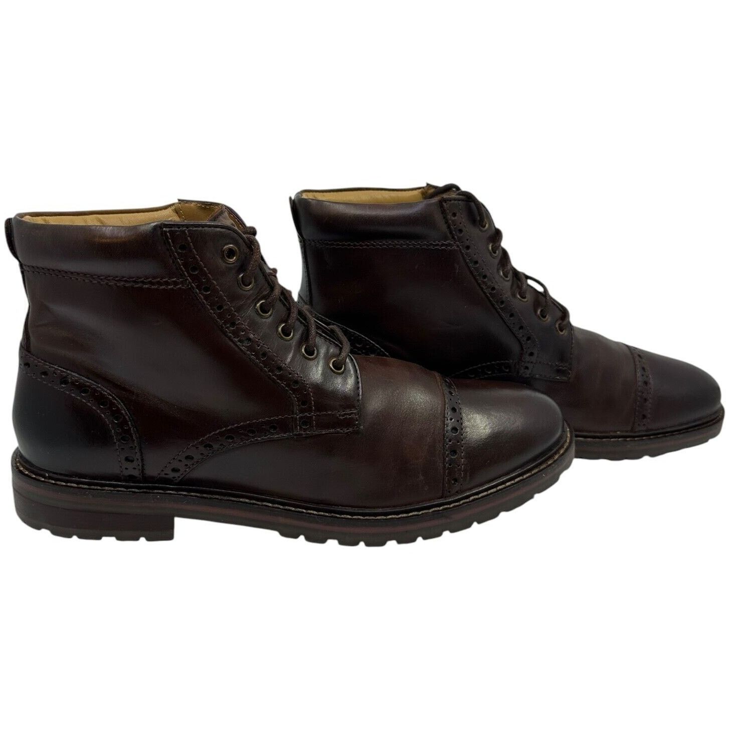 Florsheim Florsheim Fanway Mens Cap Toe Brogue Brown Boots Size 9D Size US 9 / EU 42 - 2 Thumbnail