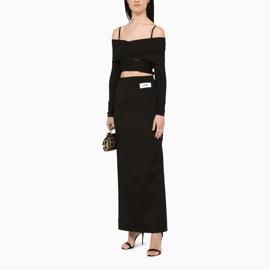 Dolce & Gabbana o1d2blof0824 Crop Top in Black Size S / US 4 / IT 40 - 2 Thumbnail