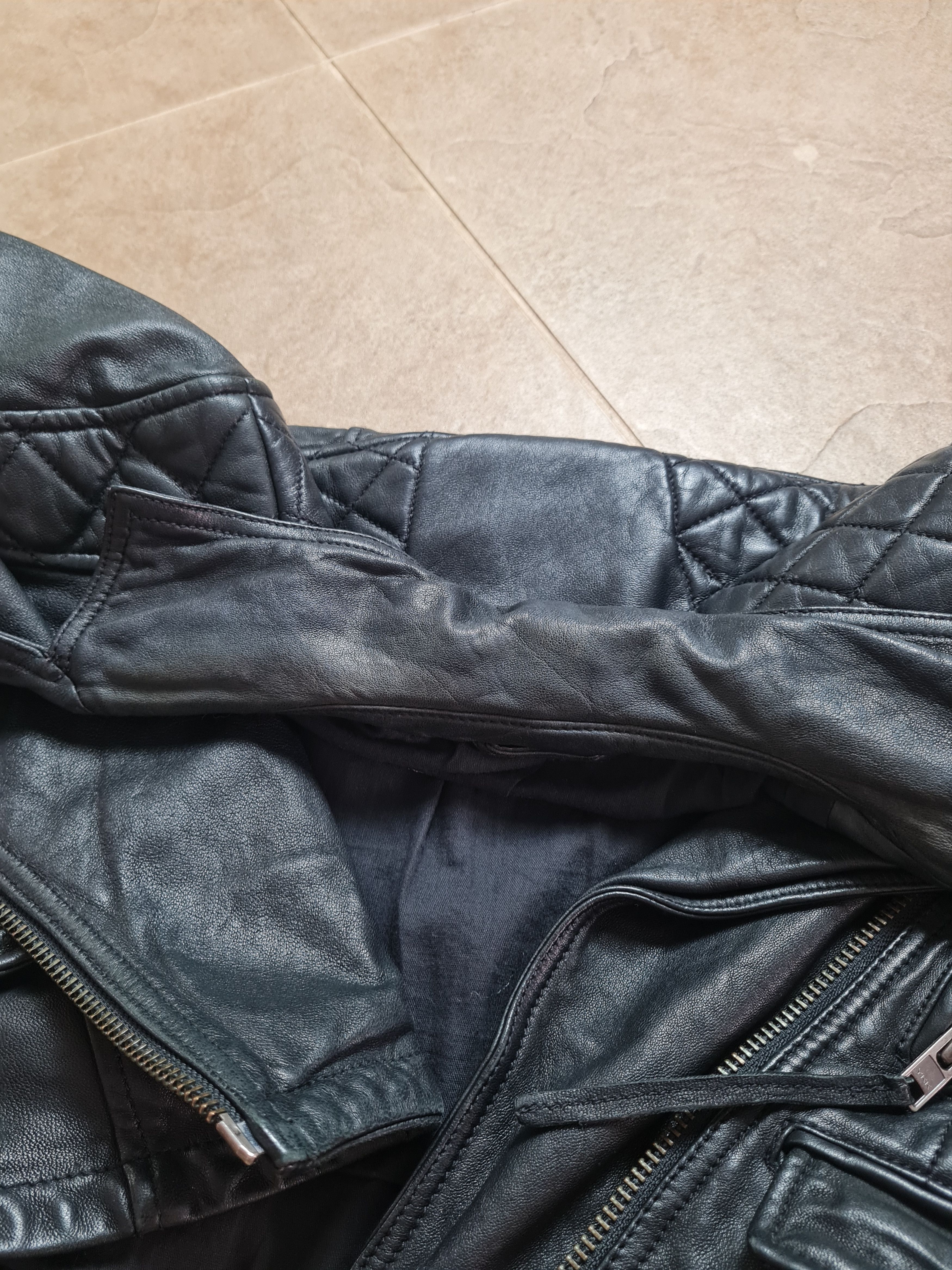 Allsaints VINTAGE ALL SAINTS STANTON LEATHER JACKET BLACK SIZE 6 Size M / US 6-8 / IT 42-44 - 20 Thumbnail