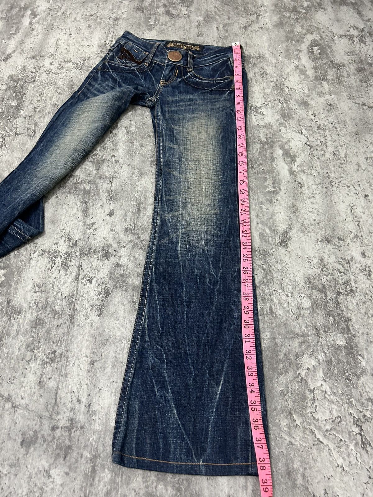 If Six Was Nine × Le Grande Bleu (L.G.B.) × Tornado Mart Red Pepper Gold Label Acid Wash Flare Jeans Size US 28 / EU 44 - 24 Thumbnail