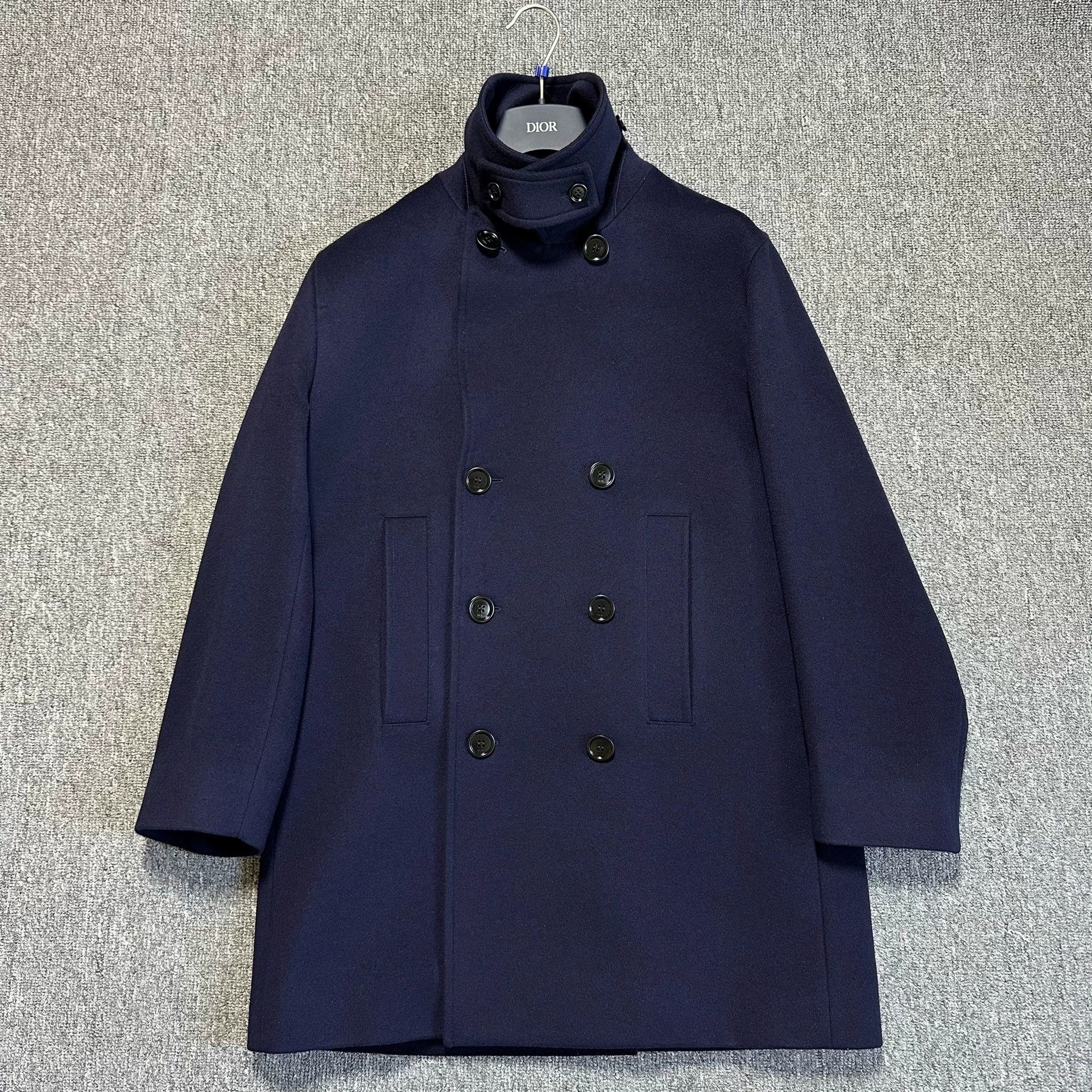 Dior Dior Navy Blue Cashmere Coat Size US L / EU 52-54 / 3 - 2 Thumbnail