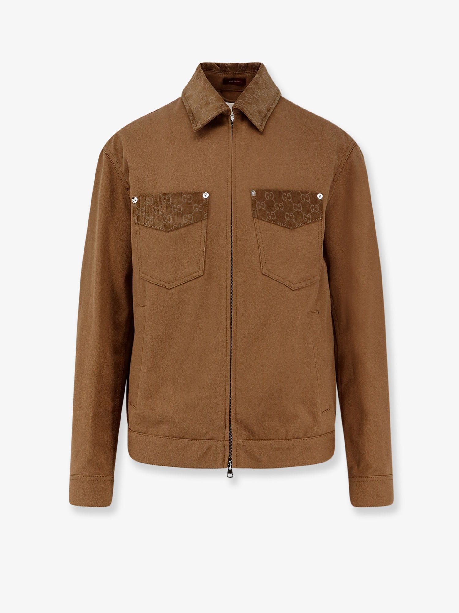 Gucci Canvas Jacket With Gg Details Size US S / EU 44-46 / 1 - 1 Thumbnail