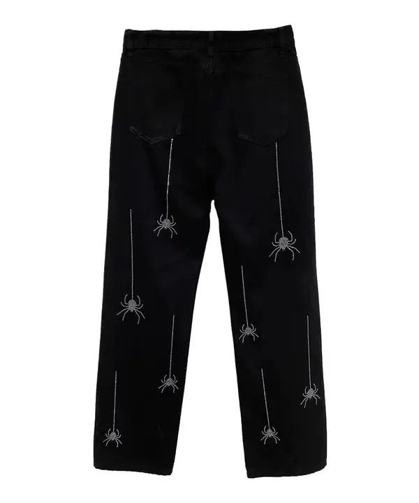 Japanese Brand Kiuchi x Asai Hot Diamond Spider Loose Straight Jeans Size US 32 / EU 48 - 3 Thumbnail