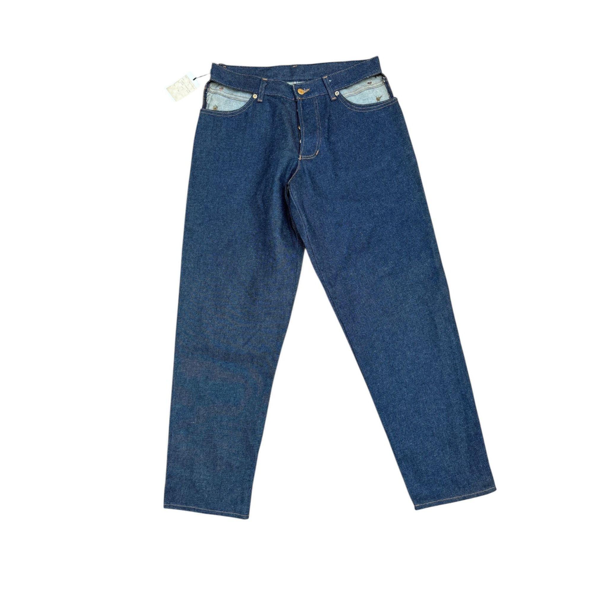 Jean Paul Gaultier Vintage Raw Cut Denim Jeans Size US 30 / EU 46 - 1 Thumbnail