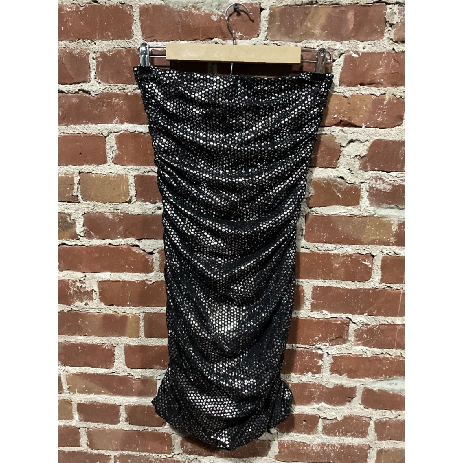 Express Express Dress Womens S NWT Black Strapless Mini Knit Polyester Floral Off the Shoulder Short Sleeveless Size S / US 4 / IT 40 - 4 Thumbnail