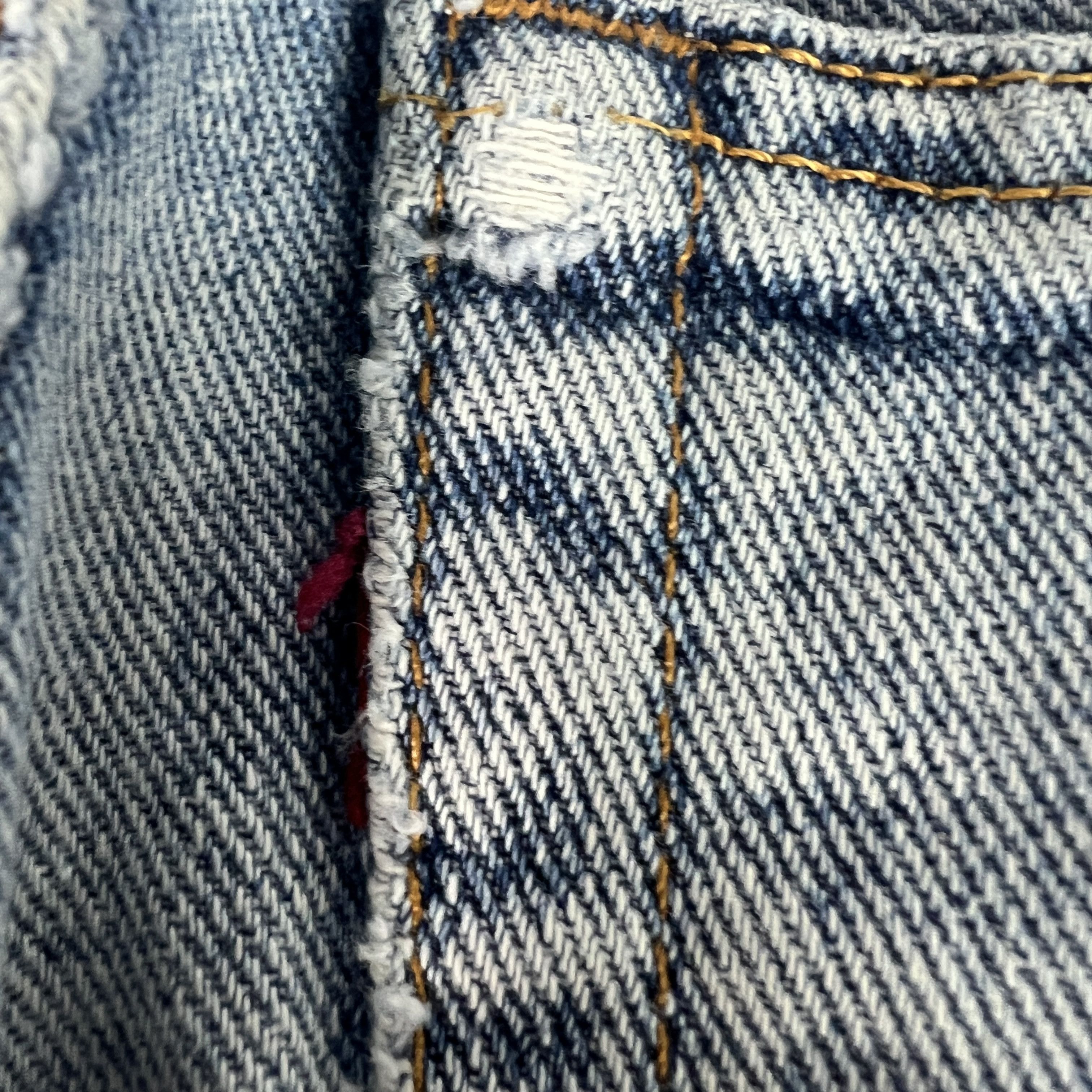 Levi's VTG 90s Levi's Jean 550 Relaxed Tapered Blue Thrashed Denim Size US 31 - 5 Thumbnail