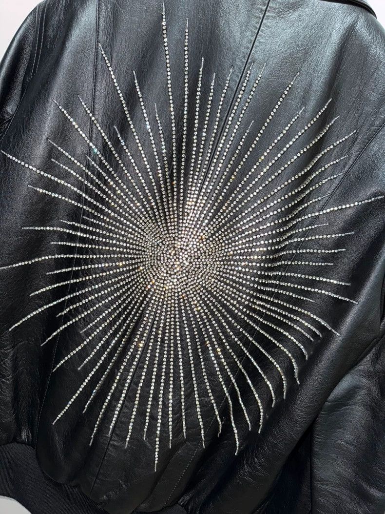 Yves Saint Laurent saint laurent 16 Gamma Ray Rhinestone Big Bang Leather Jack Size US M / EU 48-50 / 2 - 4 Thumbnail