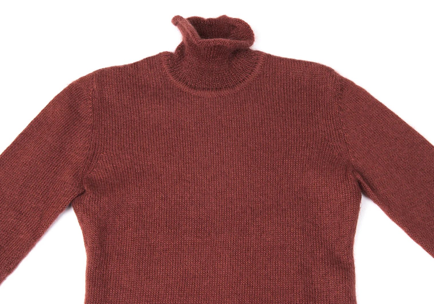 Jean Paul Gaultier Wool Blend Turtleneck Knit Sweater in Brick Size 48 Size US M / EU 48-50 / 2 - 2 Thumbnail