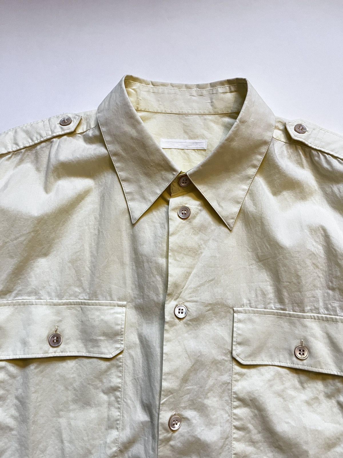 Helmut Lang Helmut Lang 03-04’ transparent military button up Size US L / EU 52-54 / 3 - 7 Thumbnail
