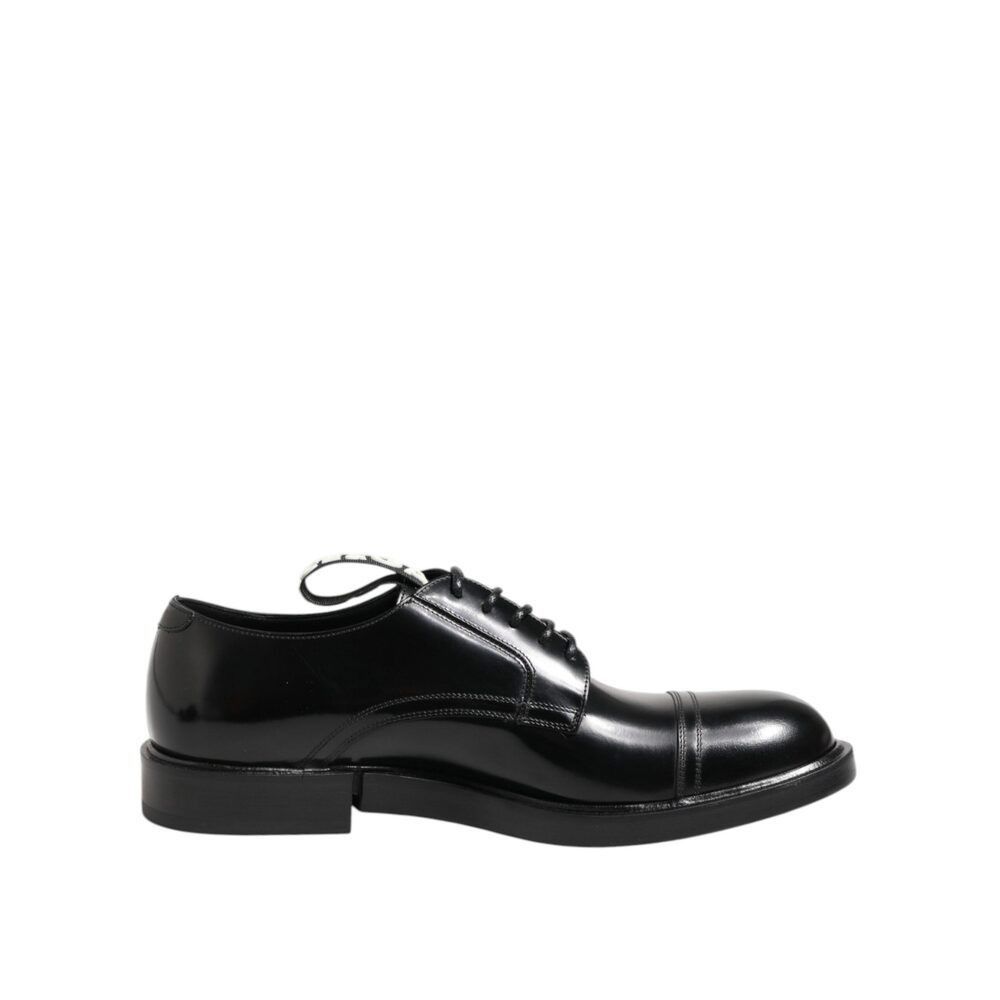 Dolce & Gabbana Dolce & Gabbana Black Leather Dress Lace Up Men Formal Shoes Size US 8 / EU 41 - 7 Thumbnail