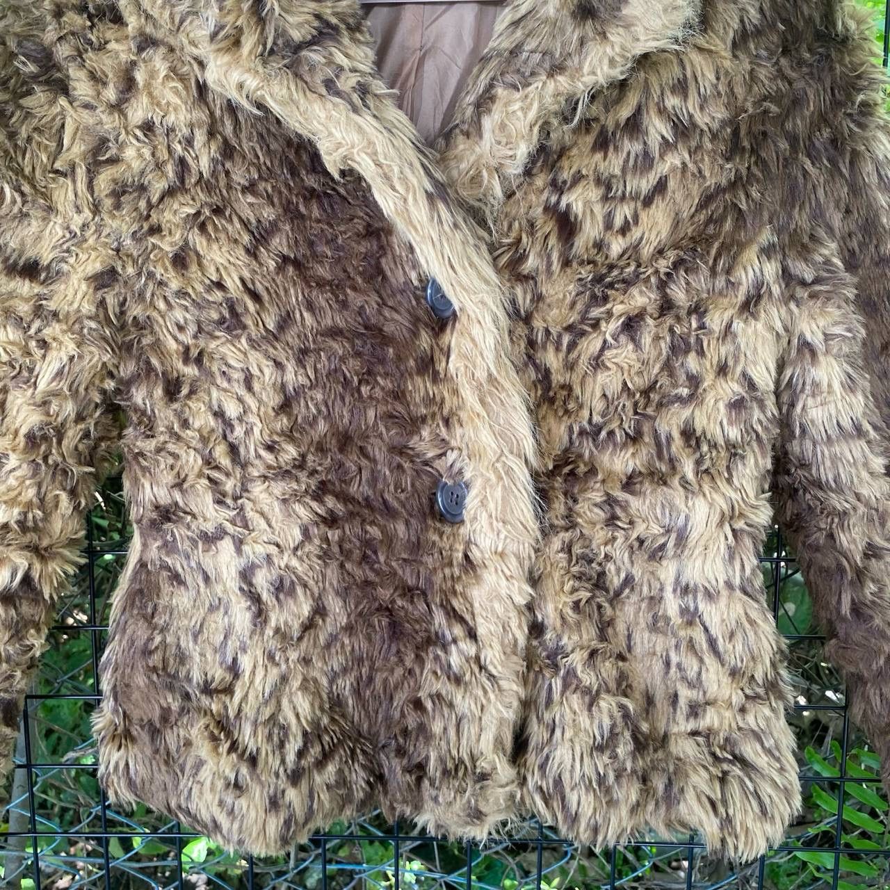 If Six Was Nine Vintage Fur Fluffy Tiger Coat Size M / US 6-8 / IT 42-44 - 3 Thumbnail