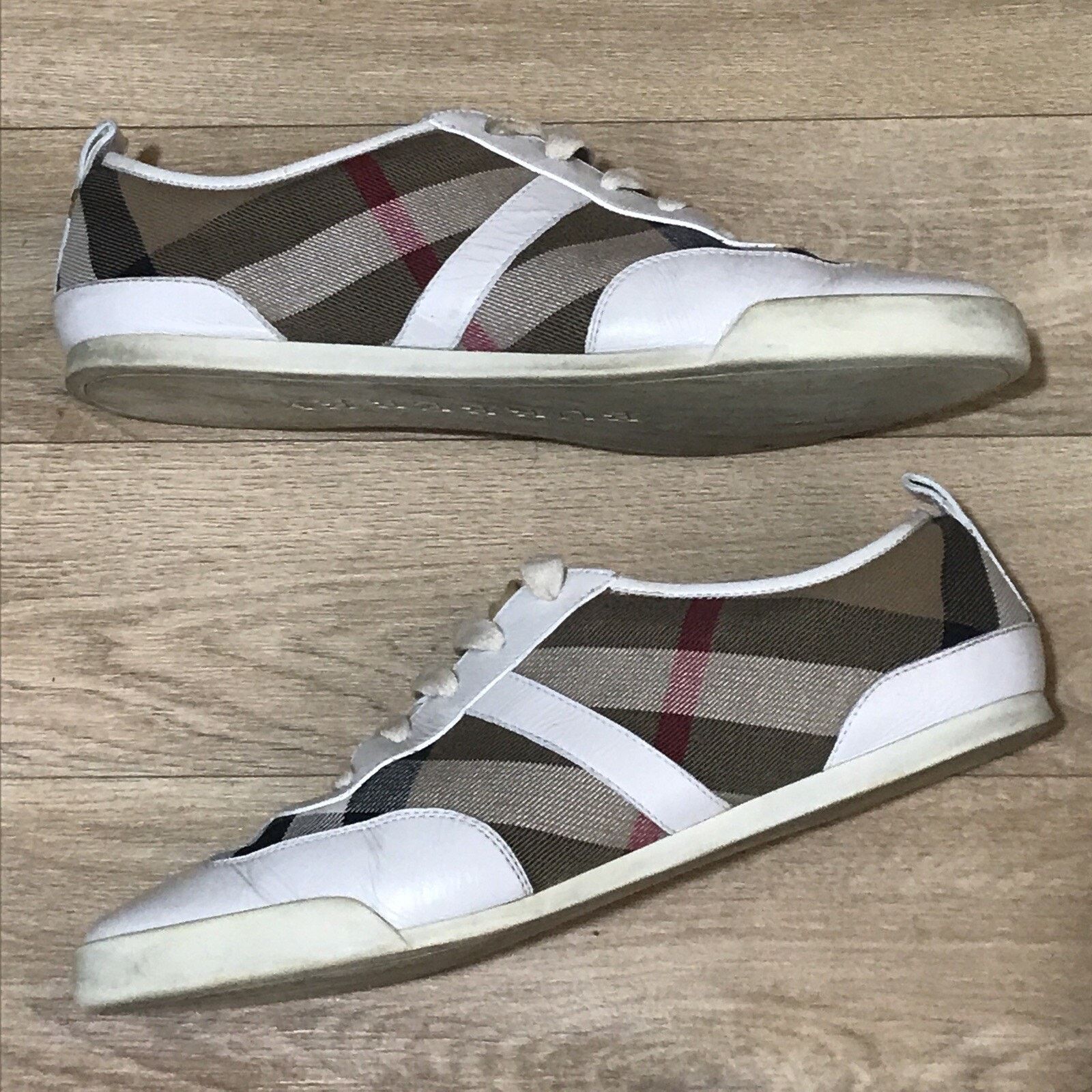 Burberry BURBERRY SHOES SNEAKERS WOMEN'S Nova check Canvas Leather Size US 9 / IT 39 - 4 Thumbnail