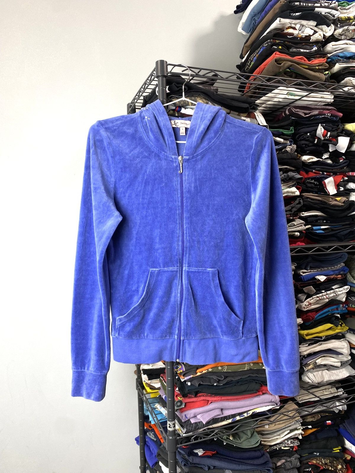 Juicy Couture Vintage Juicy Couture Velour Hoodie Rhinestones Y2K Size S / US 4 / IT 40 - 1 Thumbnail