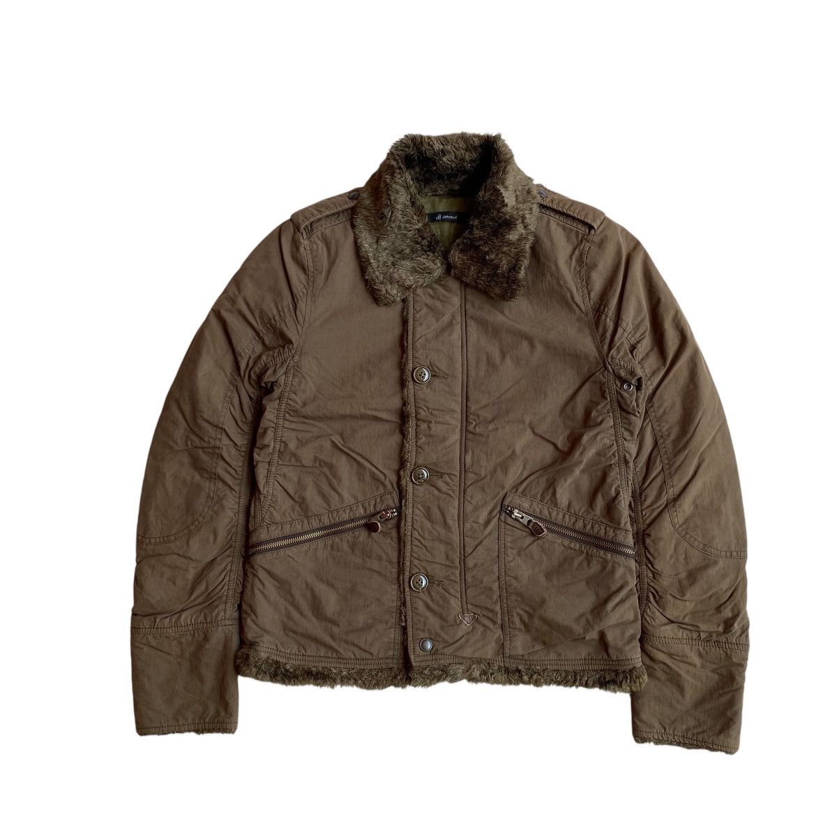 Japanese Brand × Johnbull Johnbull Fur Bikers Work Jacket Size US S / EU 44-46 / 1 - 1 Thumbnail