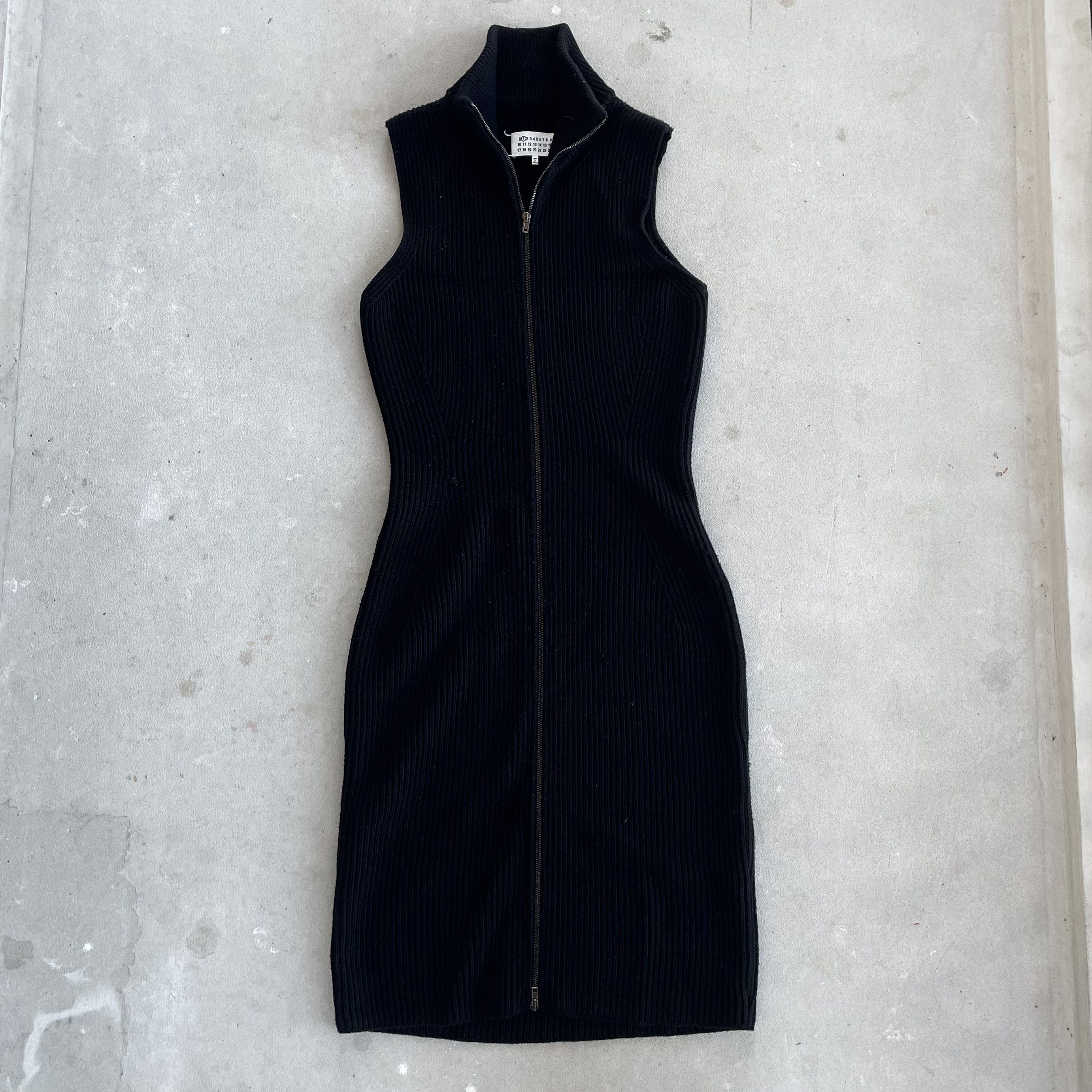 image of Maison Margiela Line 01 Fitted Long Sweater Dress in Black, Women's (Size Large)