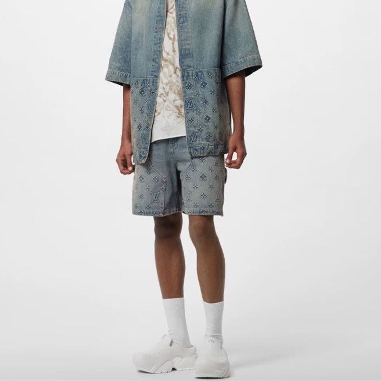 Louis Vuitton Louis Vuitton Washed Blue Denim Jacket - dmc Size US L / EU 52-54 / 3 - 1 Thumbnail