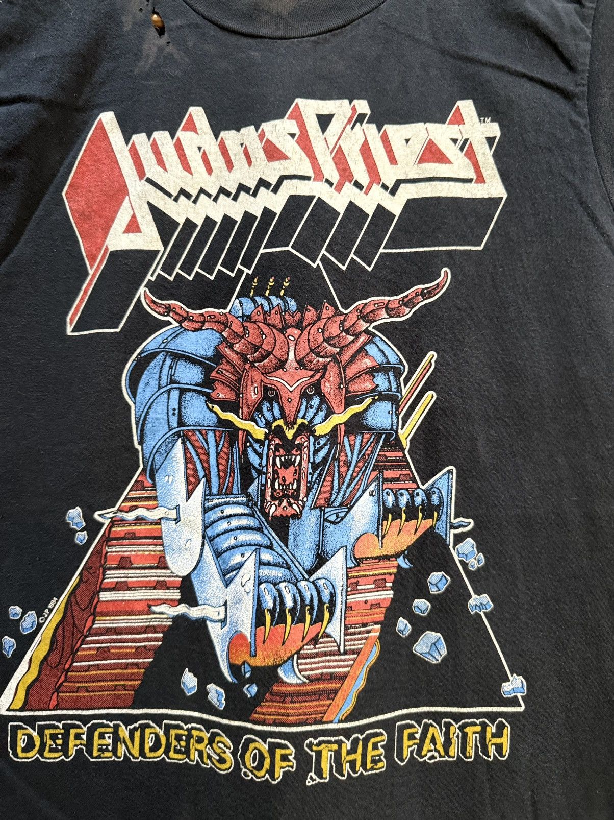 Band Tees Vintage 80s Judas Priest The Metallian Tour Japan Faded Tee Size US M / EU 48-50 / 2 - 3 Thumbnail