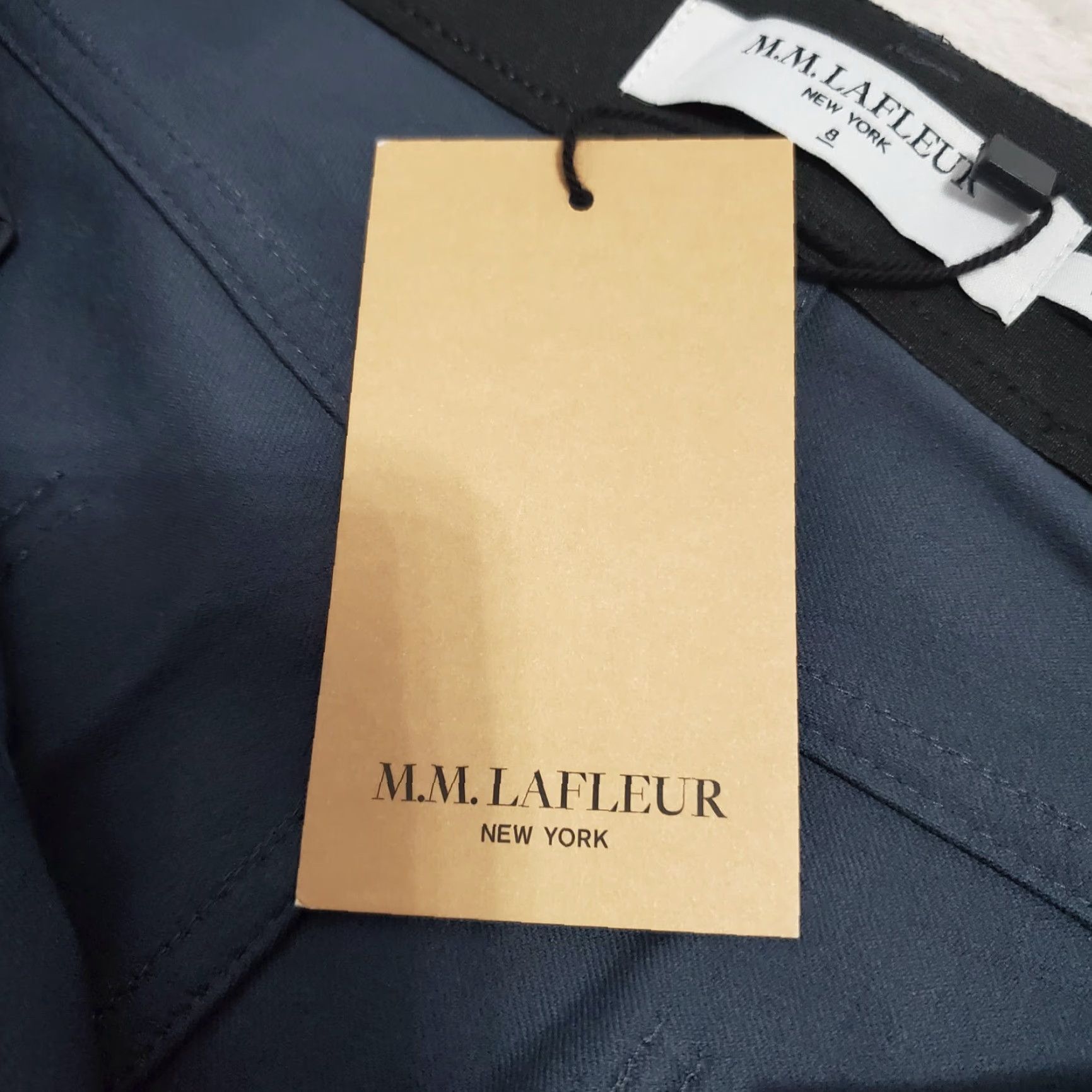 M.M.LaFleur MM.LaFleur Sammataro 1.0 Jean Pants Women 8 Dusty Indigo Denim Straight Regular Ankle Pockets Stretch - 96% Organic Cotton 4% Elastane Size 30" / US 8 / IT 44 - 4 Thumbnail