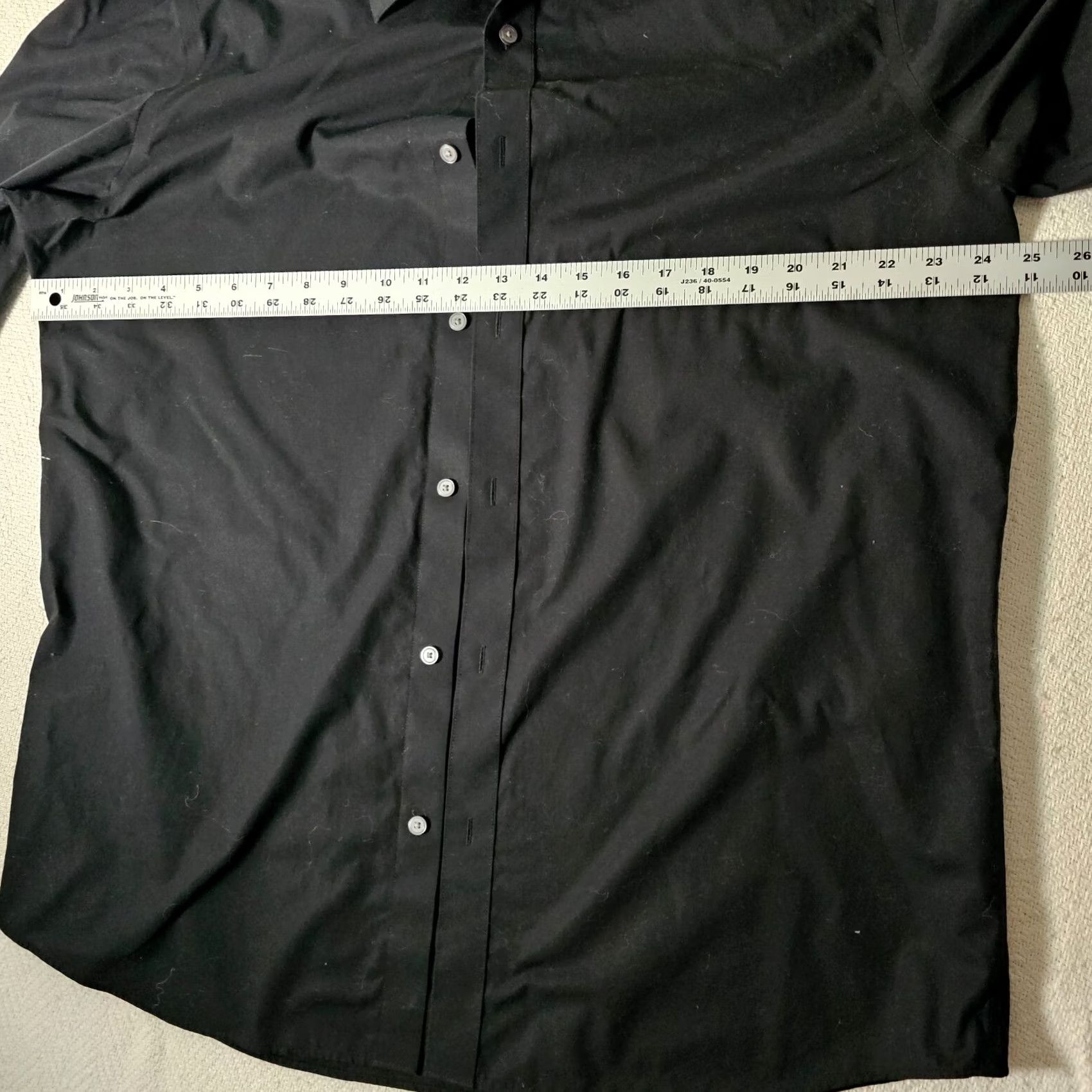 Banana Republic Banana Republic Shirt Button-Up Men XL Black Non-Iron Long Sleeve Standard Fit Size US XL / EU 56 / 4 - 6 Thumbnail
