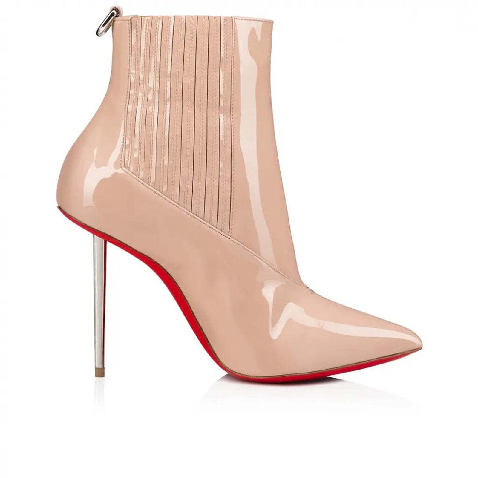 Christian Louboutin Christian Louboutin Epic Boot 100 Nude Patent Stiletto Heel Size US 8.5 / IT 38.5 - 3 Thumbnail