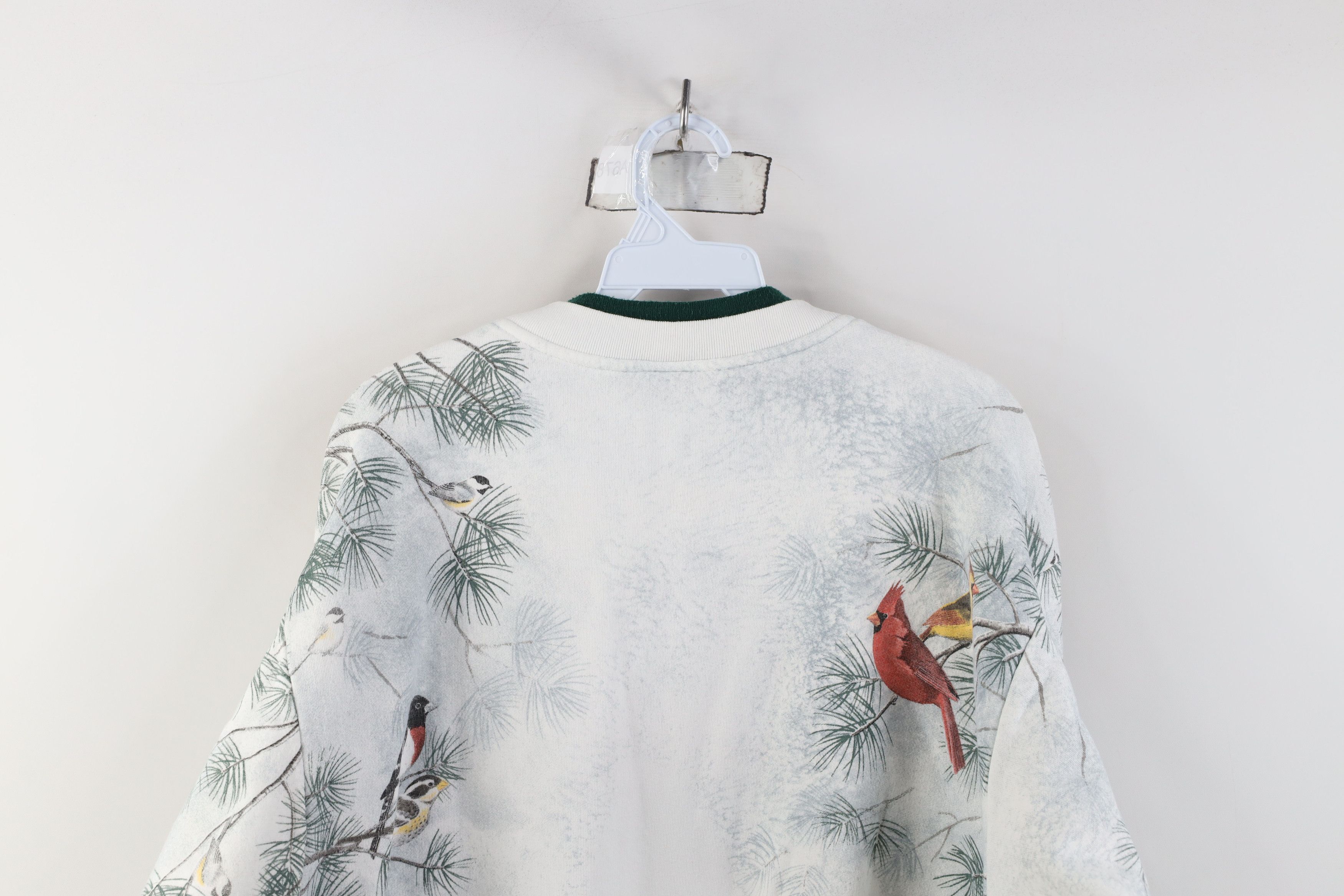Vintage Vintage 90s Winter Birds Christmas All Over Print Sweatshirt Size L / US 10 / IT 46 - 14 Thumbnail