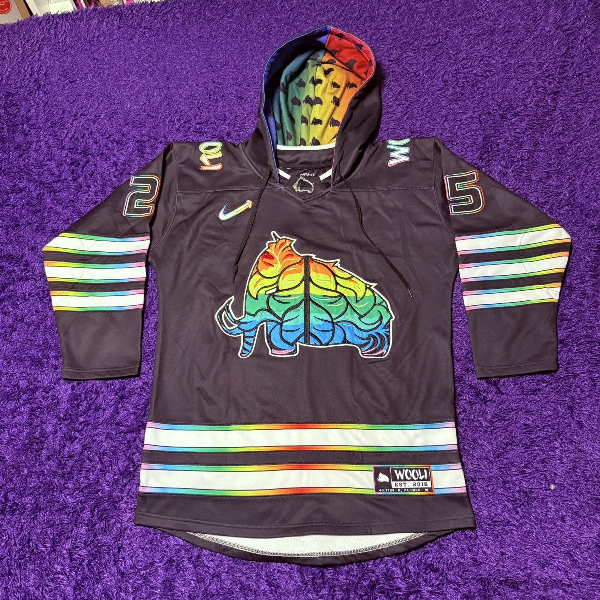 Other WOOLI RAINBOW HOODED HOCKEY JERSEY *MEDIUM* Size US M / EU 48-50 / 2 - 1 Thumbnail